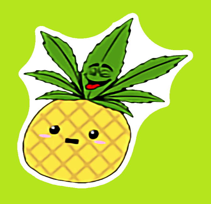Pineapple Express Weed Strain Sticker Vinyl Decal Weed 420 Marijuana UV Safe