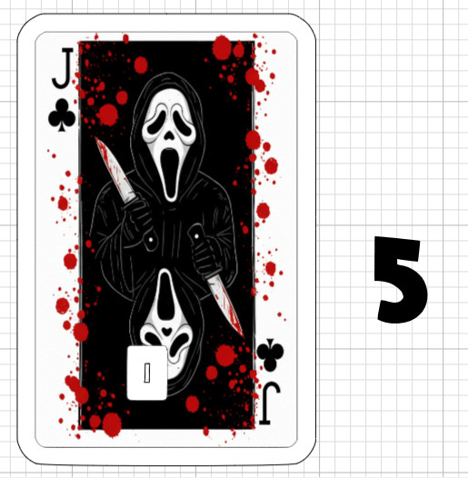 Ghostface Playing Card ATM Debit Credit Sticker Skin Halloween Ace King Horror