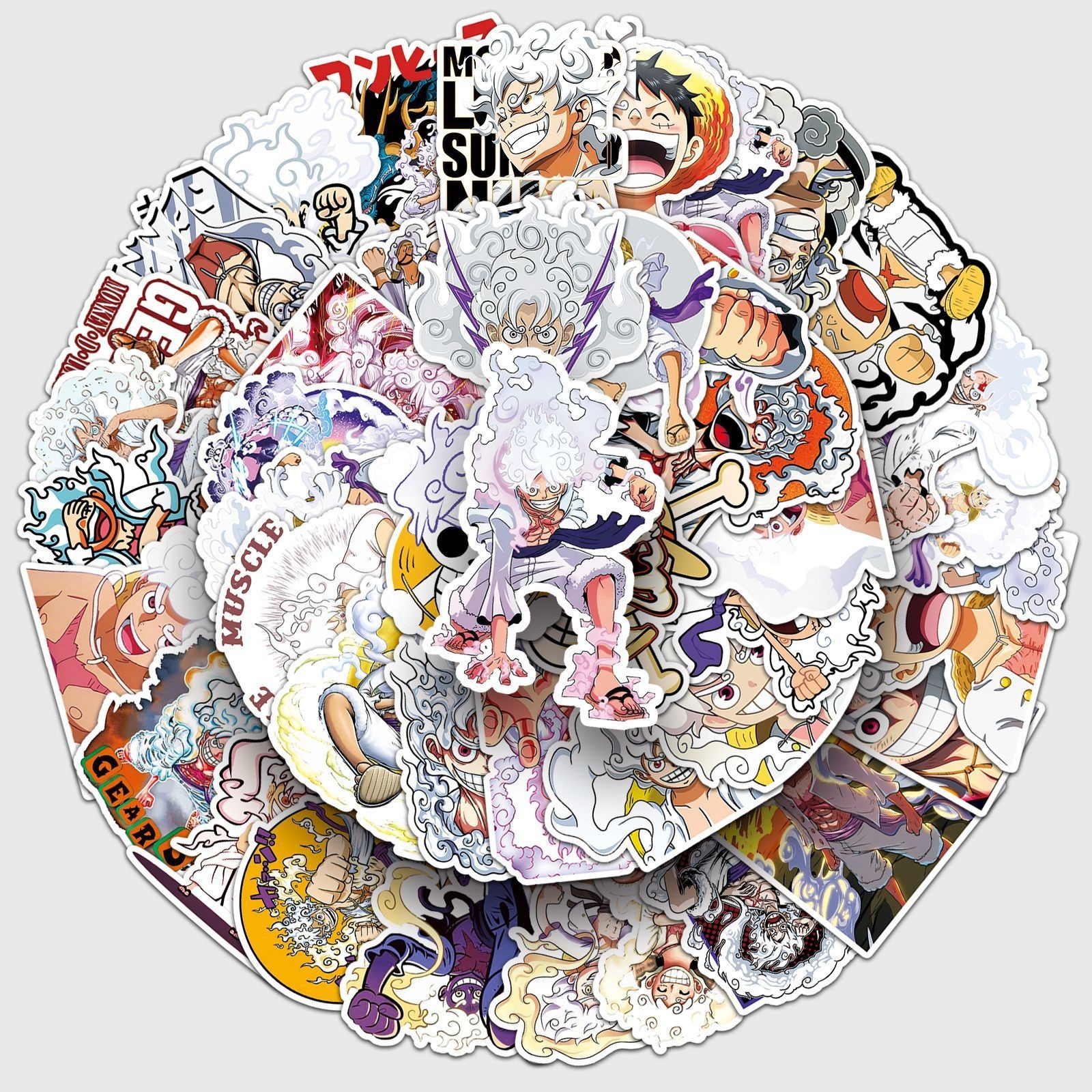 50 Anime Luffy One-Pcs Decals Popular Classic Anime Stickers Cartoon Waterproof