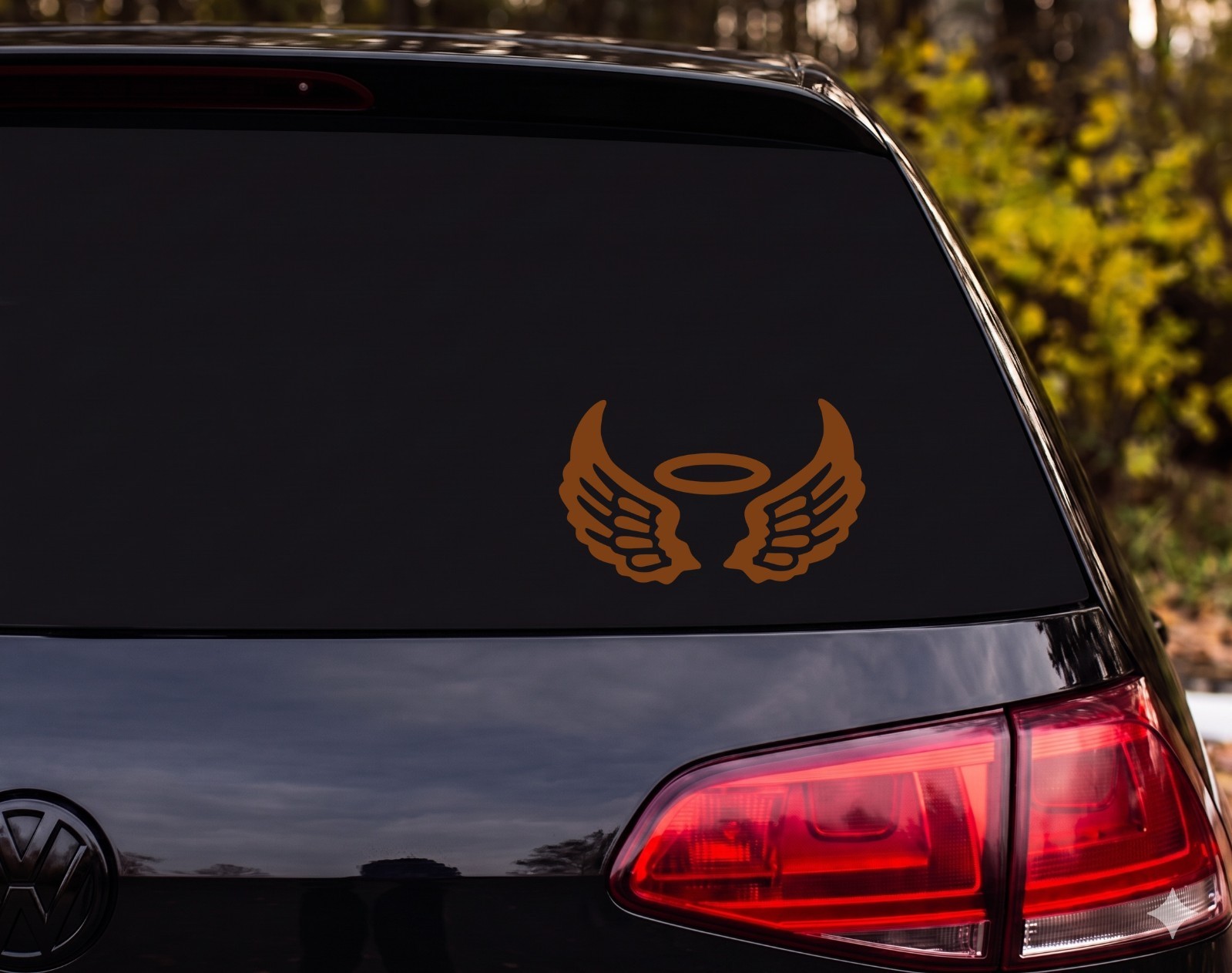 Angel Wings Halo Die Cut Vinyl Decal Custom Car Laptop | Memorial Gift