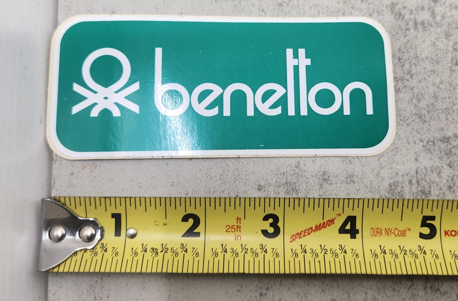 Vintage 1980s Benetton Green Global Fashion Brand Italy Sticker