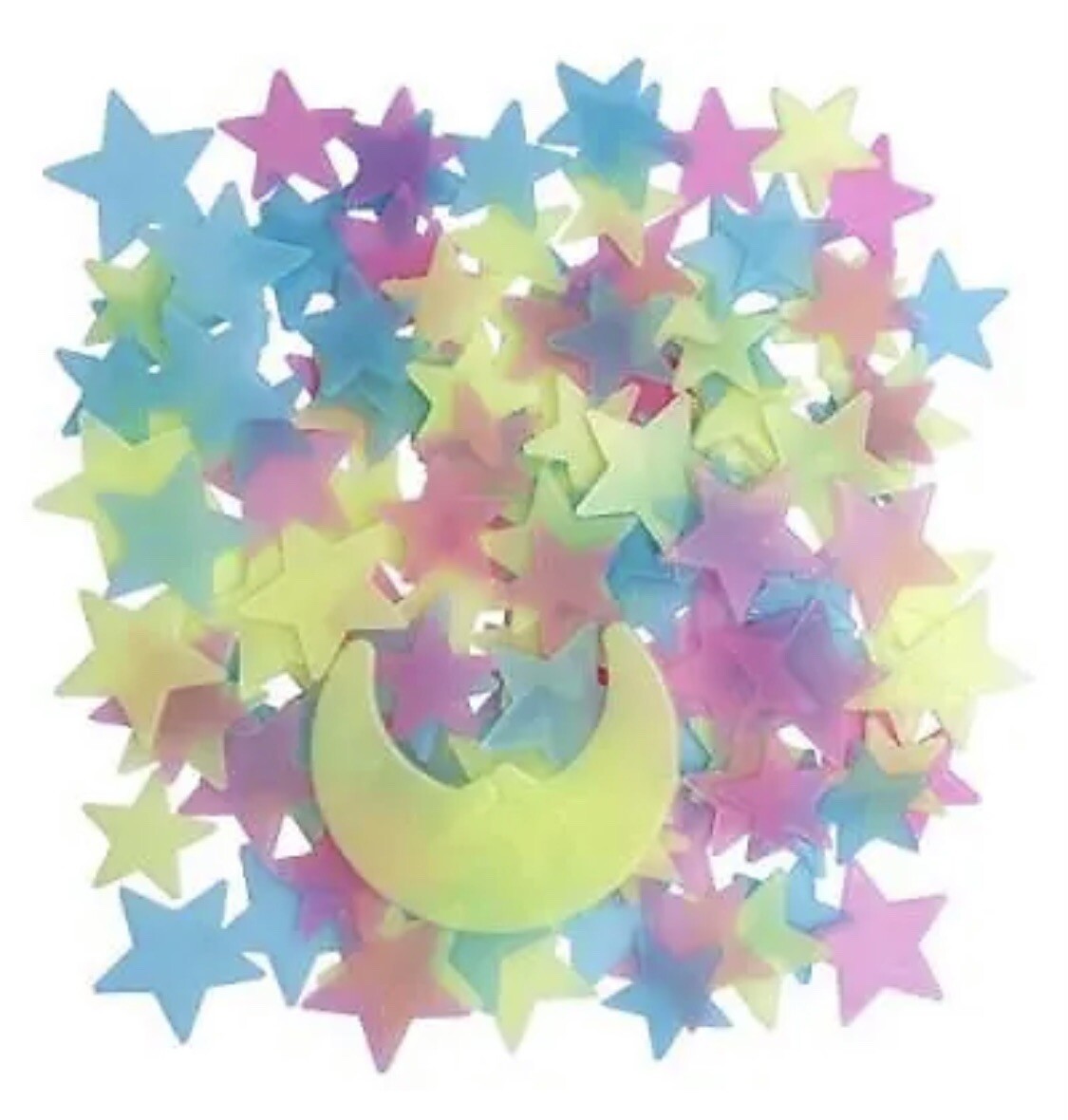 300pcs Colorful Plastic Stars For Celling Decalsglow In The Dark Stars Sticker R
