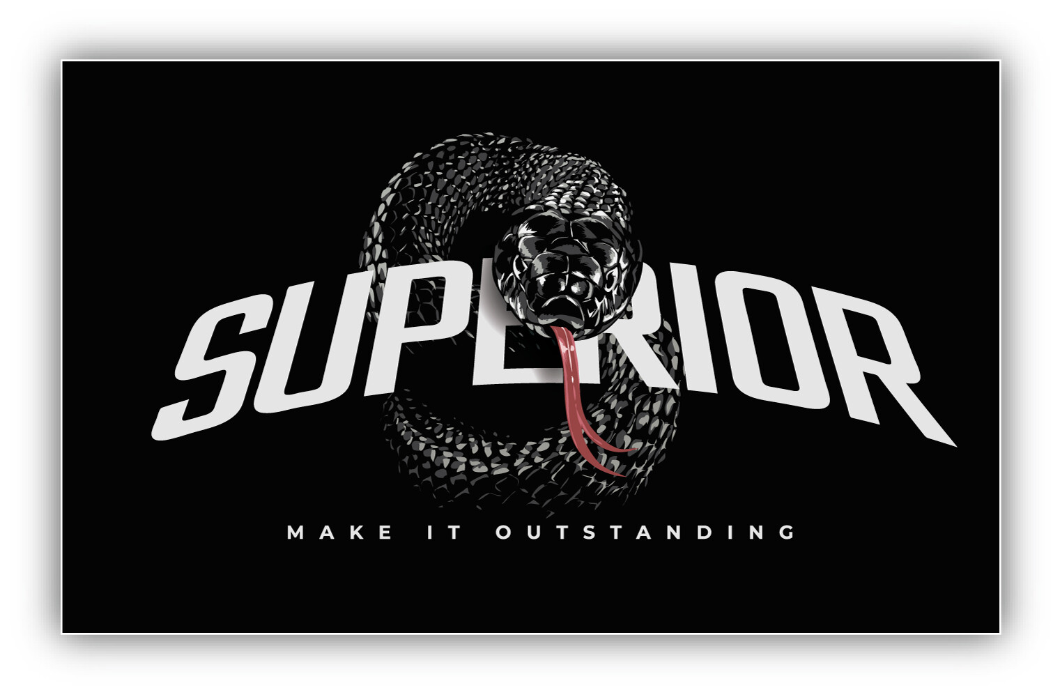 Superior Make It Outstanding Slogan Vinyl Sticker Decal