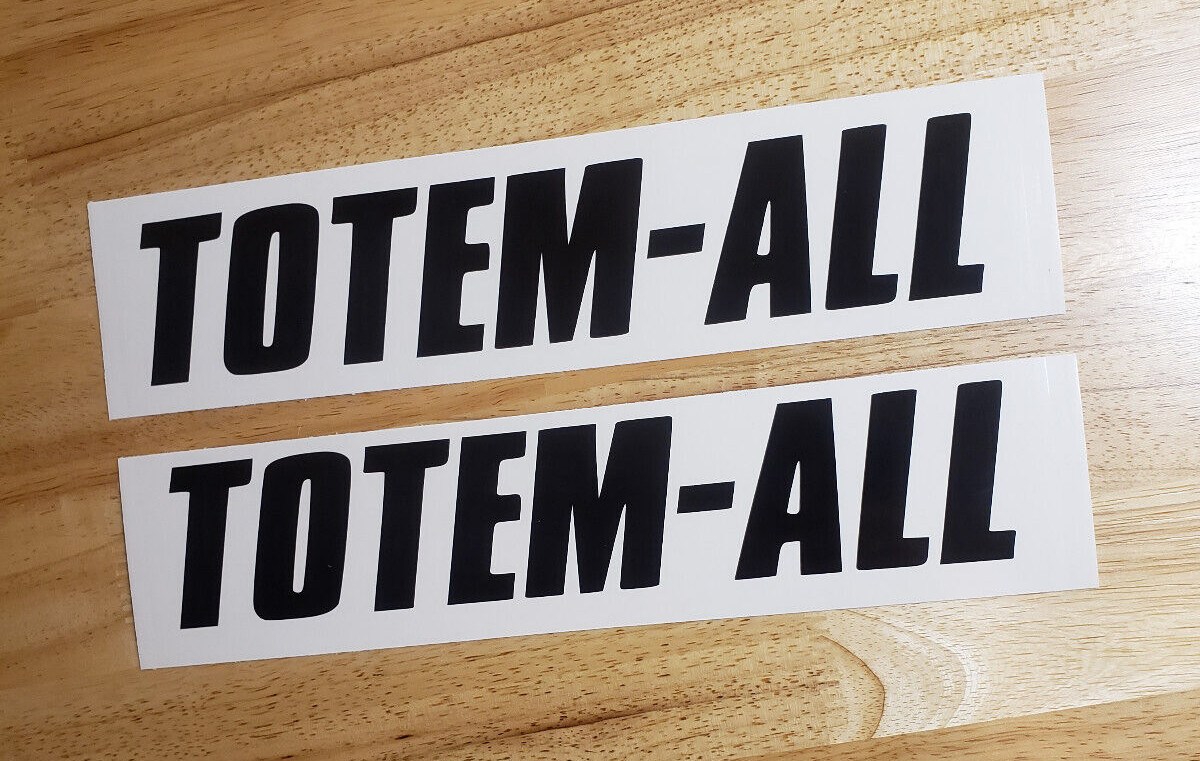 TOTEM-ALL trailer Vinyl Die-Cut replacement decals Stickers 18×3.6" BLACK USA