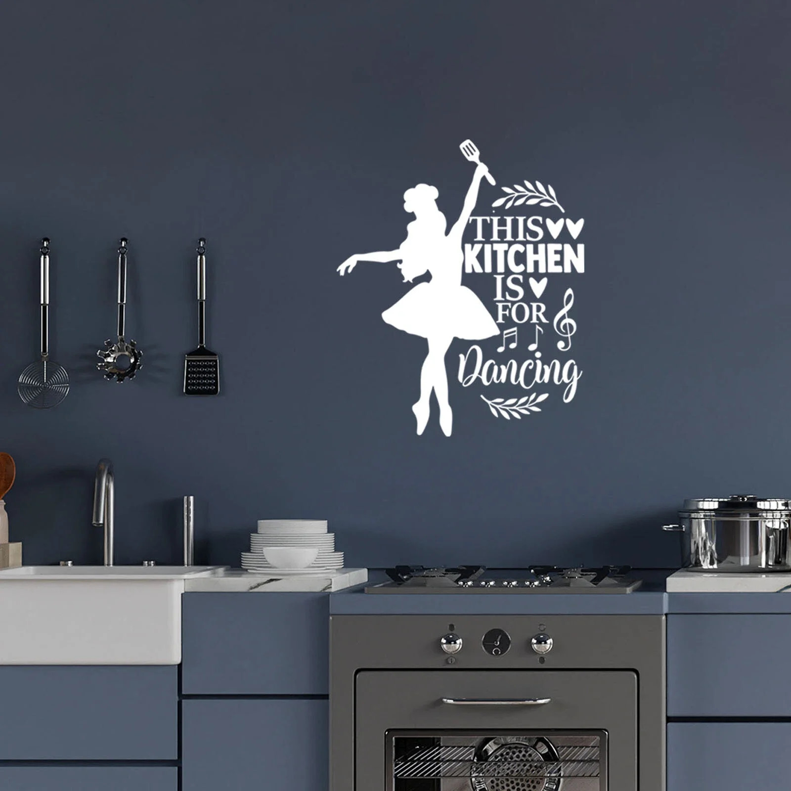 Wall Art Stickers This Kitchen Is for Dancing Home Decals Kitchen Quotes