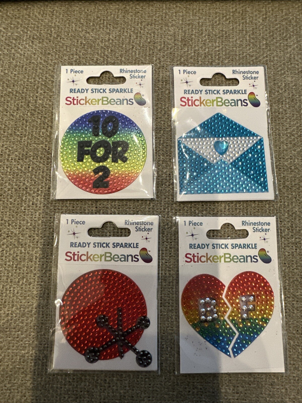 NEW StickerBeans 2023 Bean Bag, Set Of 4 Stickers – 2” Sticker
