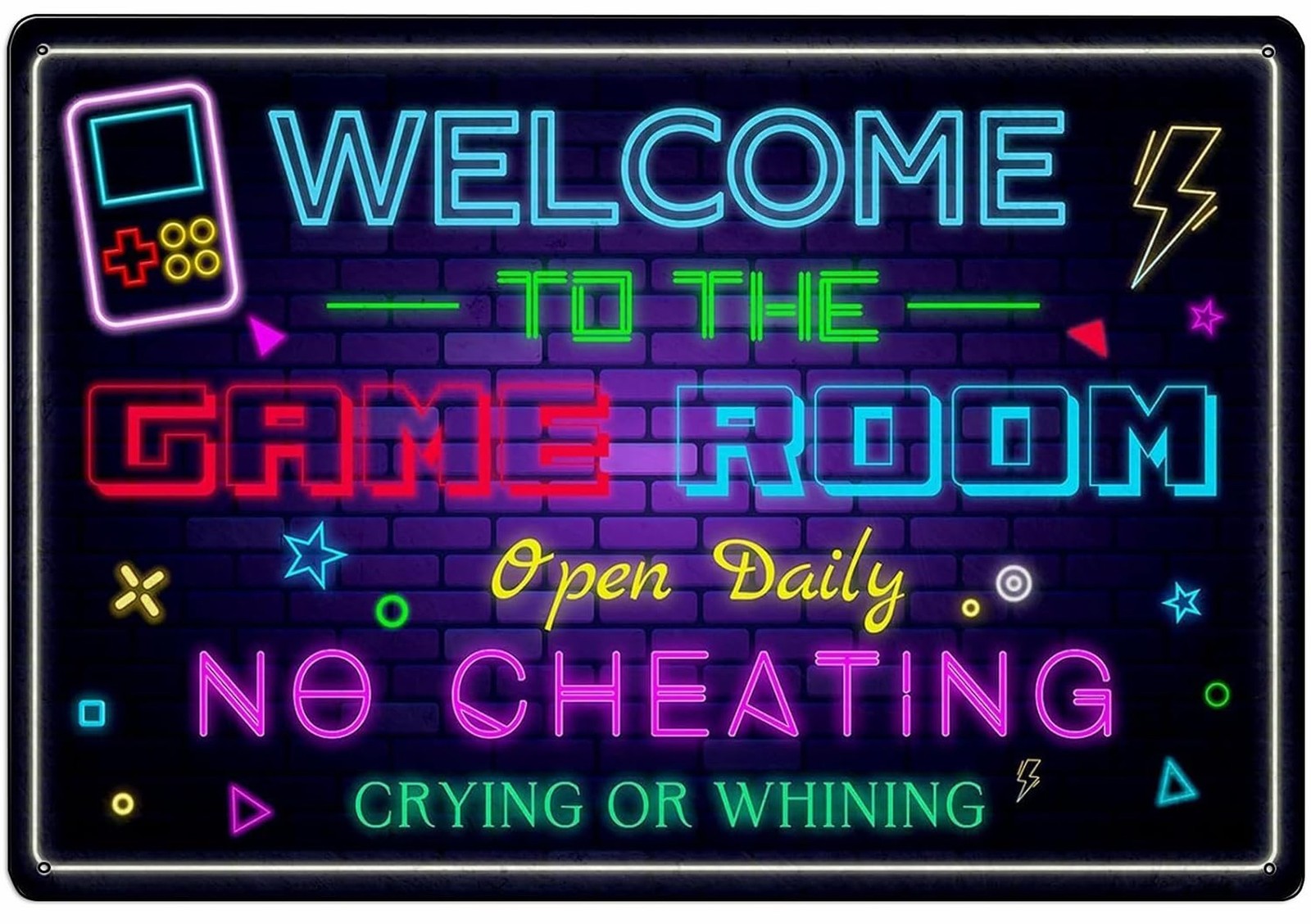 Gaming Room Wall Decor,Metal Poste Gamer boys Bedroom Gamers Gift For Boy Boy…
