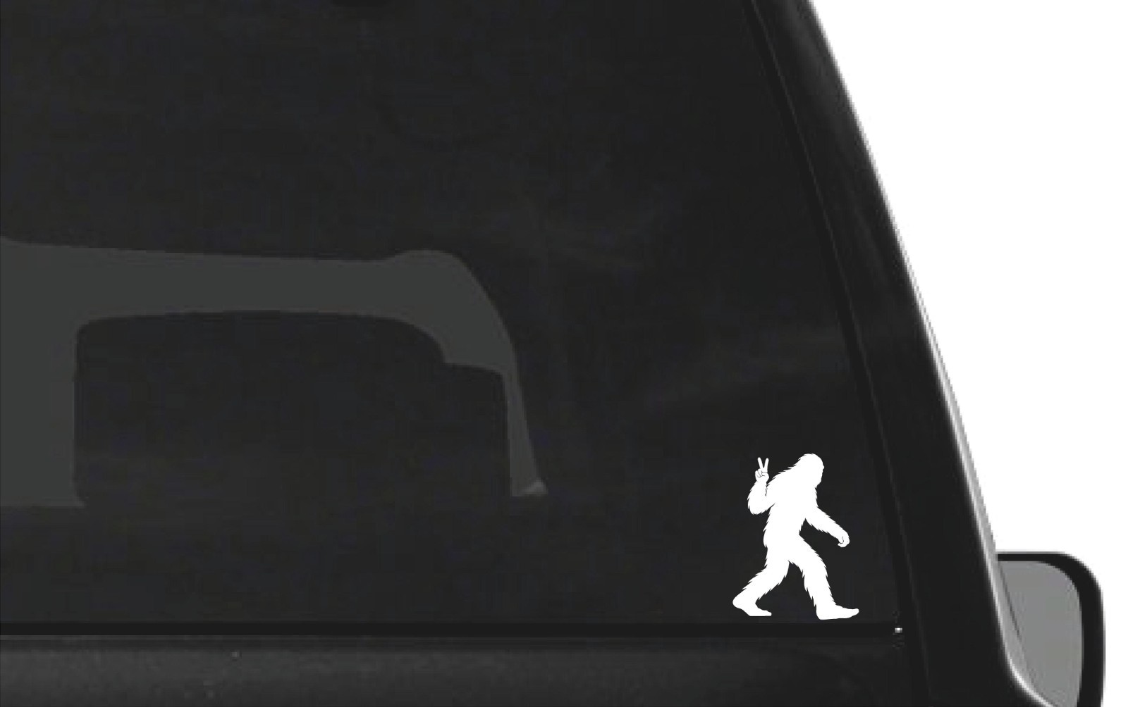 Bigfoot peace sign big foot Vinyl Decal Window peace symbol Sasquatch Sticker