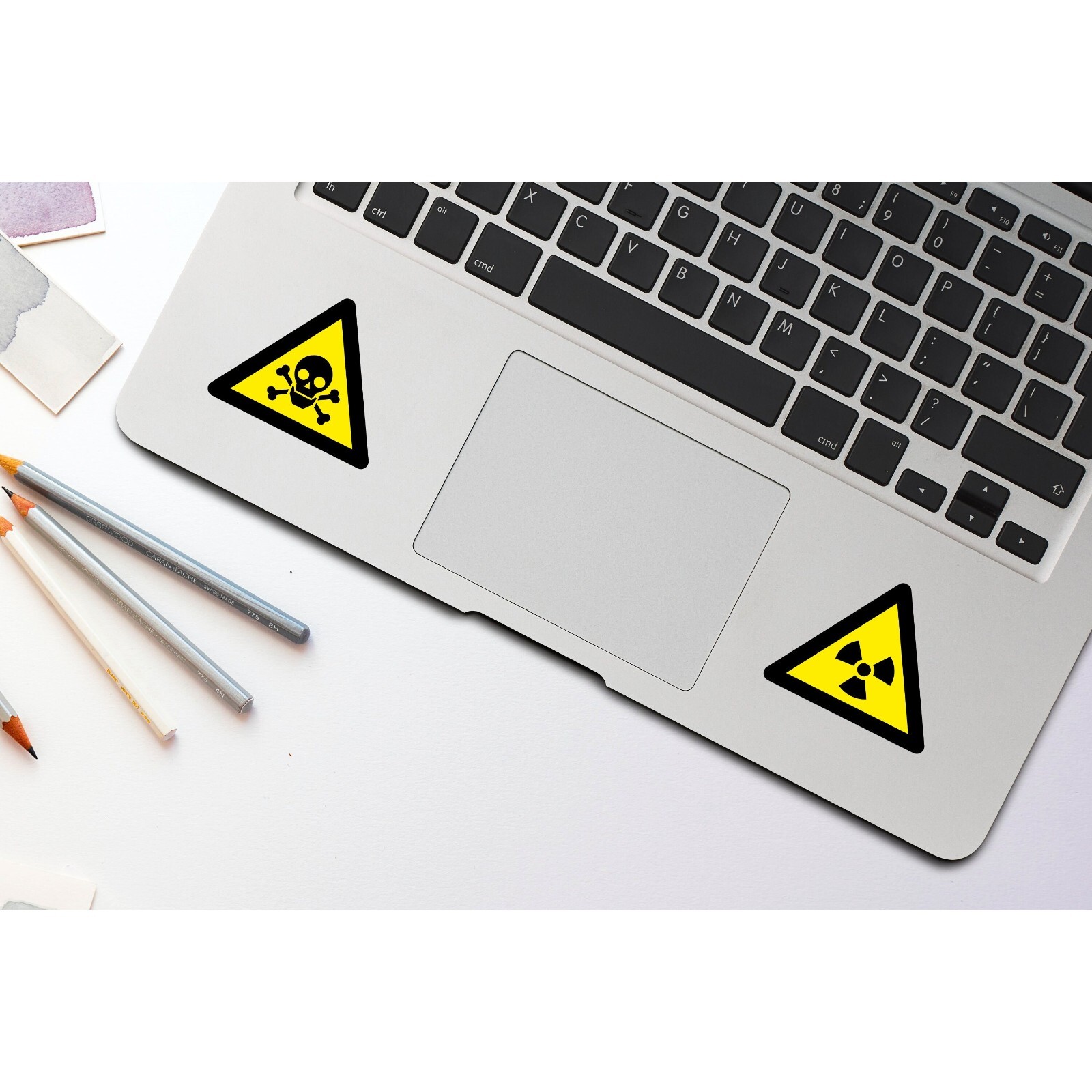 Radioactive Warning Vinyl Sticker | Die Cut, Glossy, Vinyl | Warning Stickers