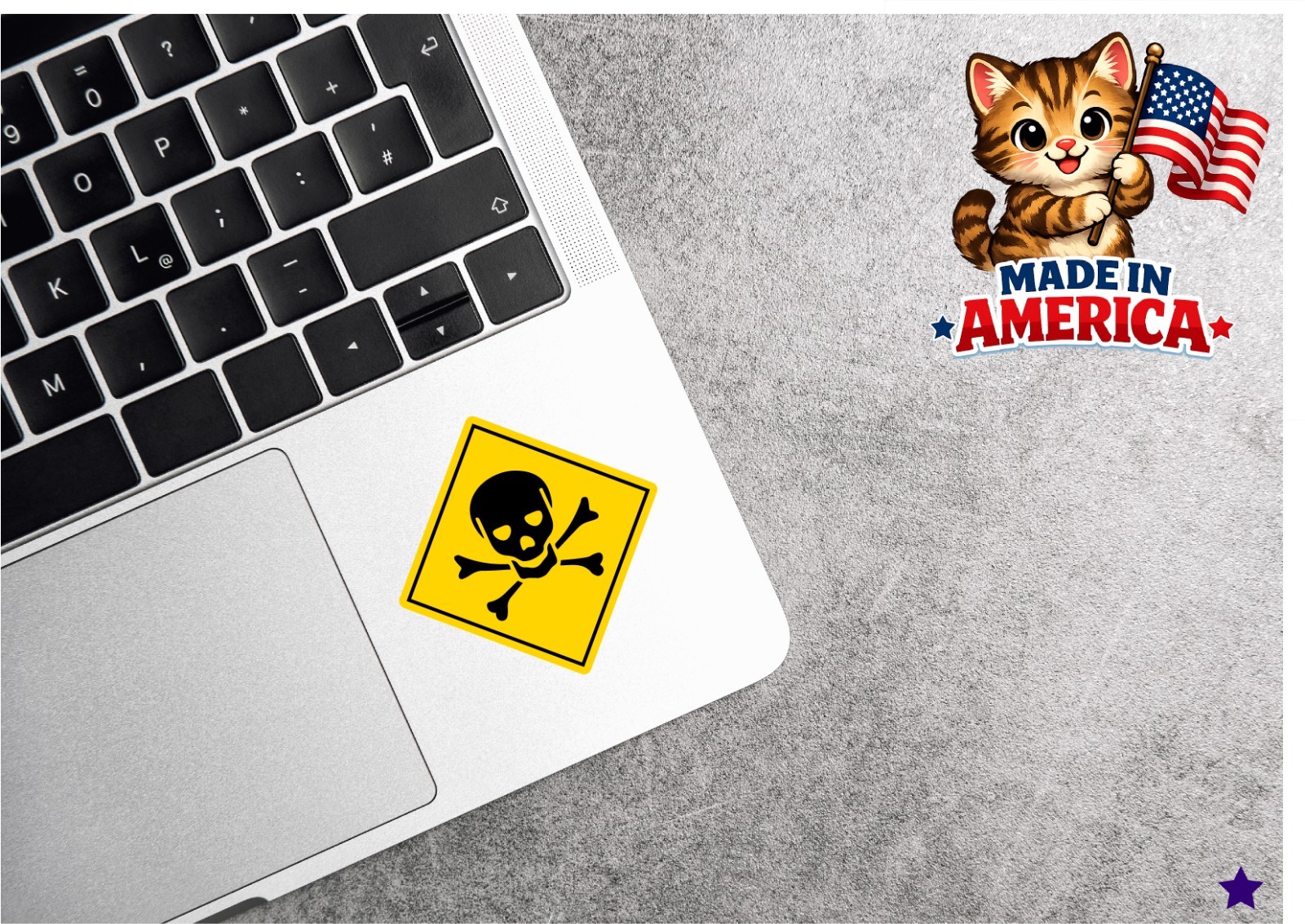 Danger Skull Decal Sticker Crossbones Warning Caution Shop Safety Attention Look
