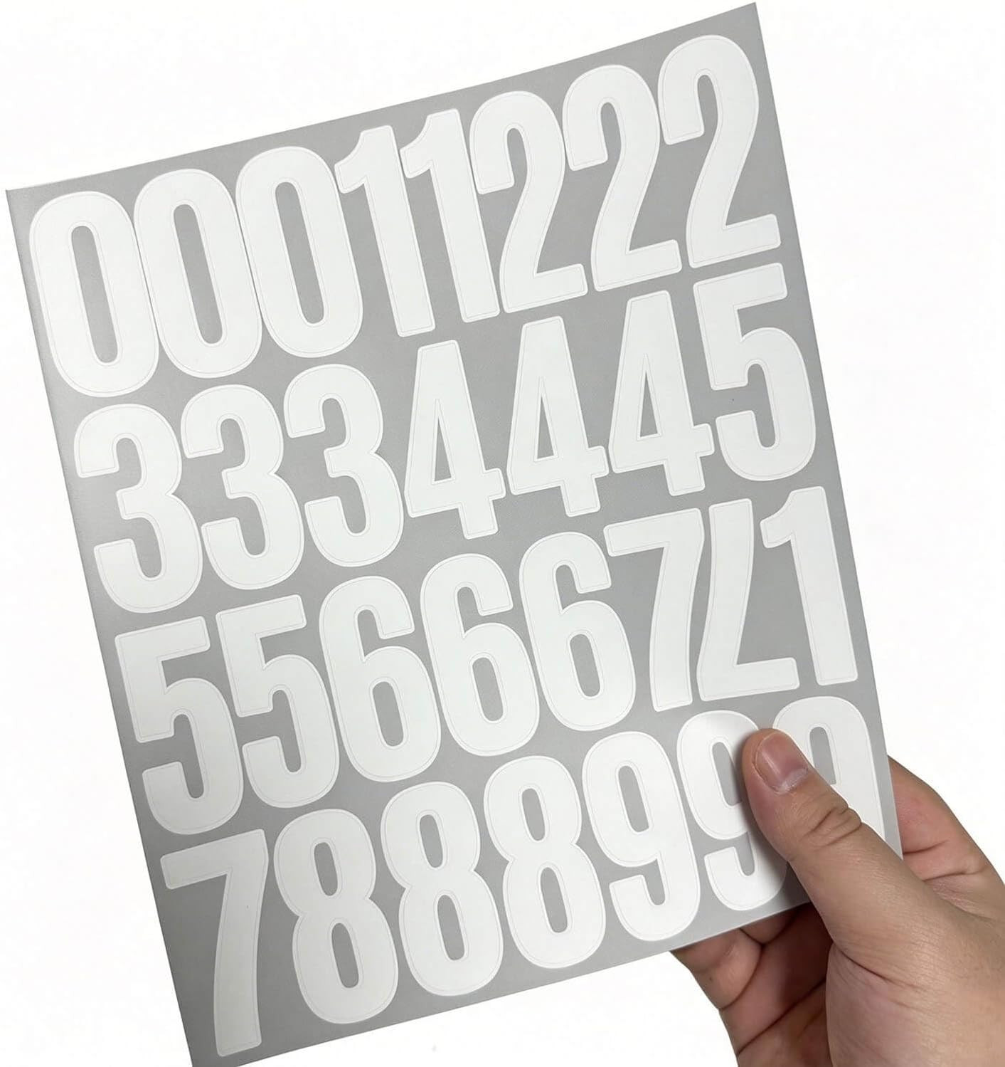 240 Pcs 2 Inch Number Stickers,8 Sheets 0-9 Self-Adhesive Vinyl Waterproof Numbe