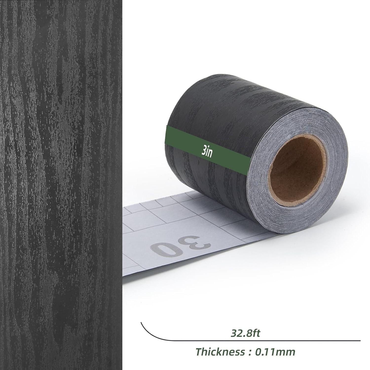 32ft x 3in Black Mirror Tape Border, Peel and Stick Mirror Border for Bathroo…