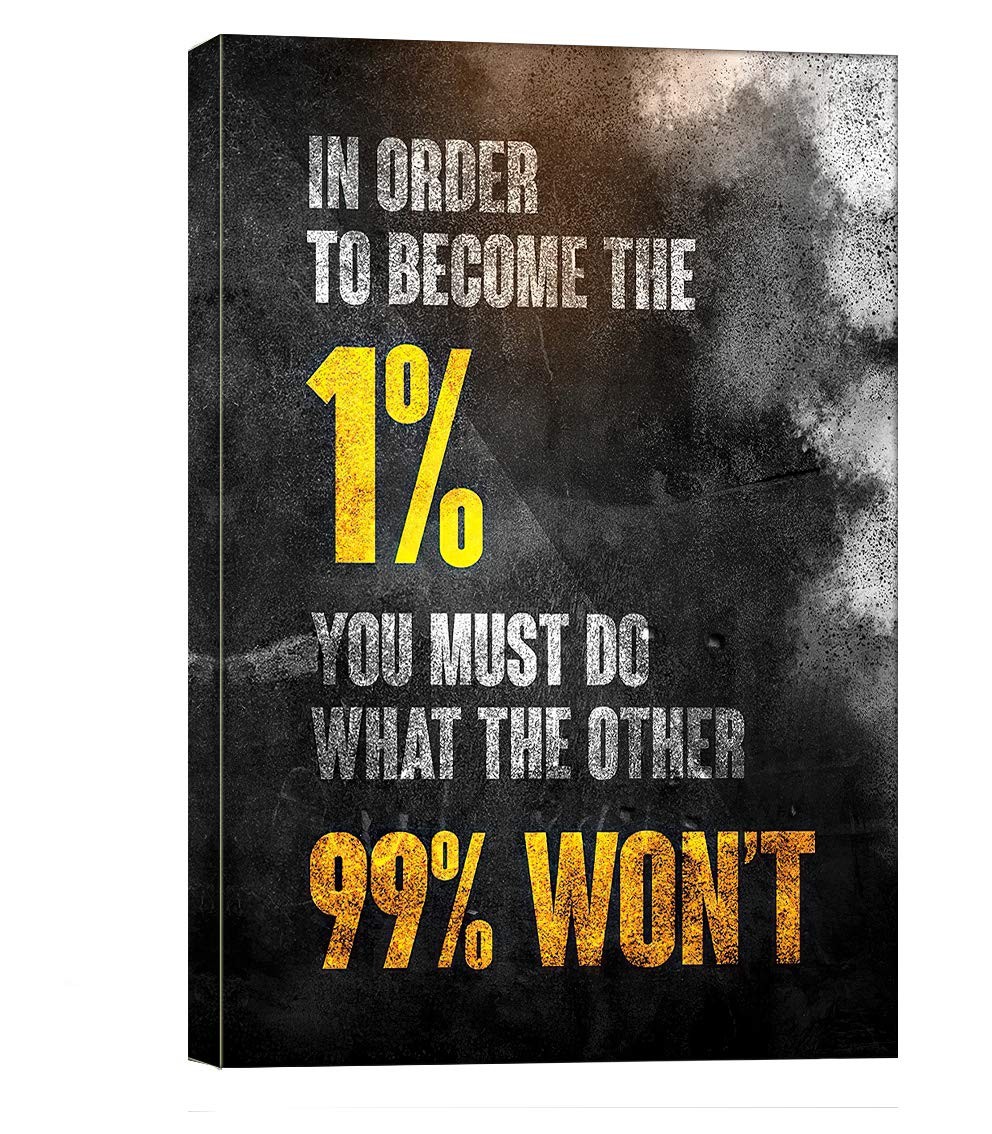 -1% Entrepreneur Motivational Canvas Wall Art -Inspirational Wall Art Poster …