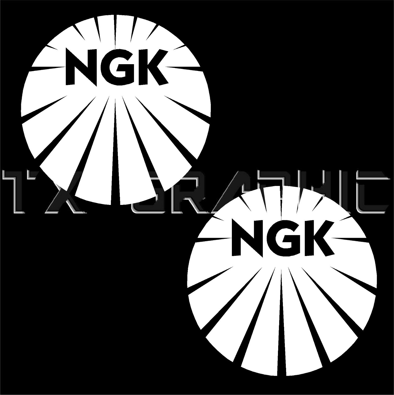 DECALS FOR NGK SPARK PLUG VINYL STICKERS RACE CAR 1 SET OF 2