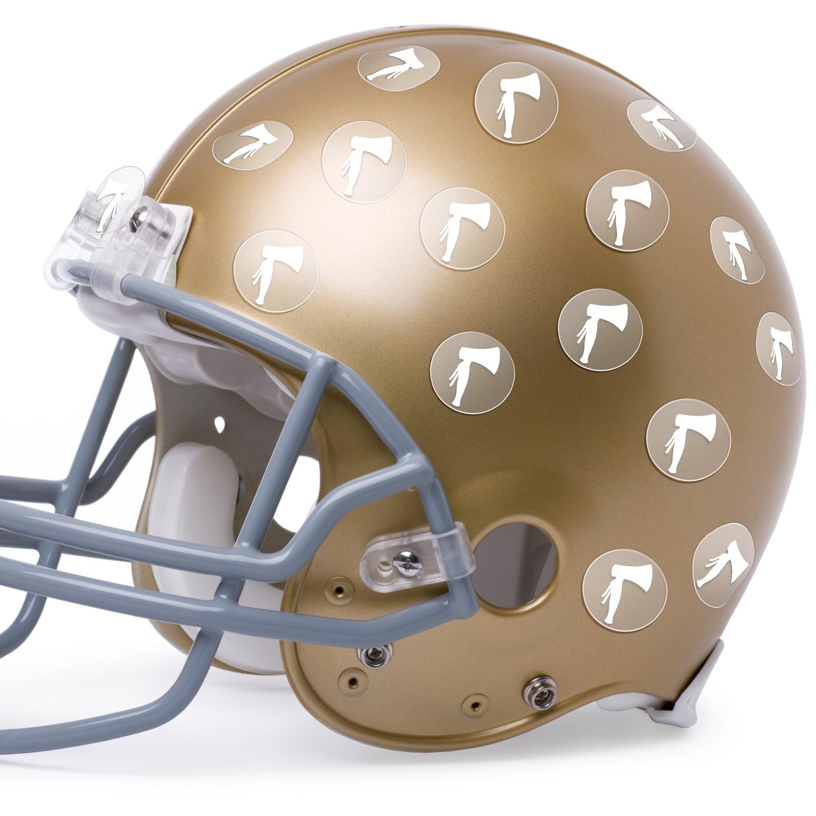 200 Pcs 8 Sheets Football Helmet Stickers Hatchet Decals 1-1/8 Inch Self Adhesiv
