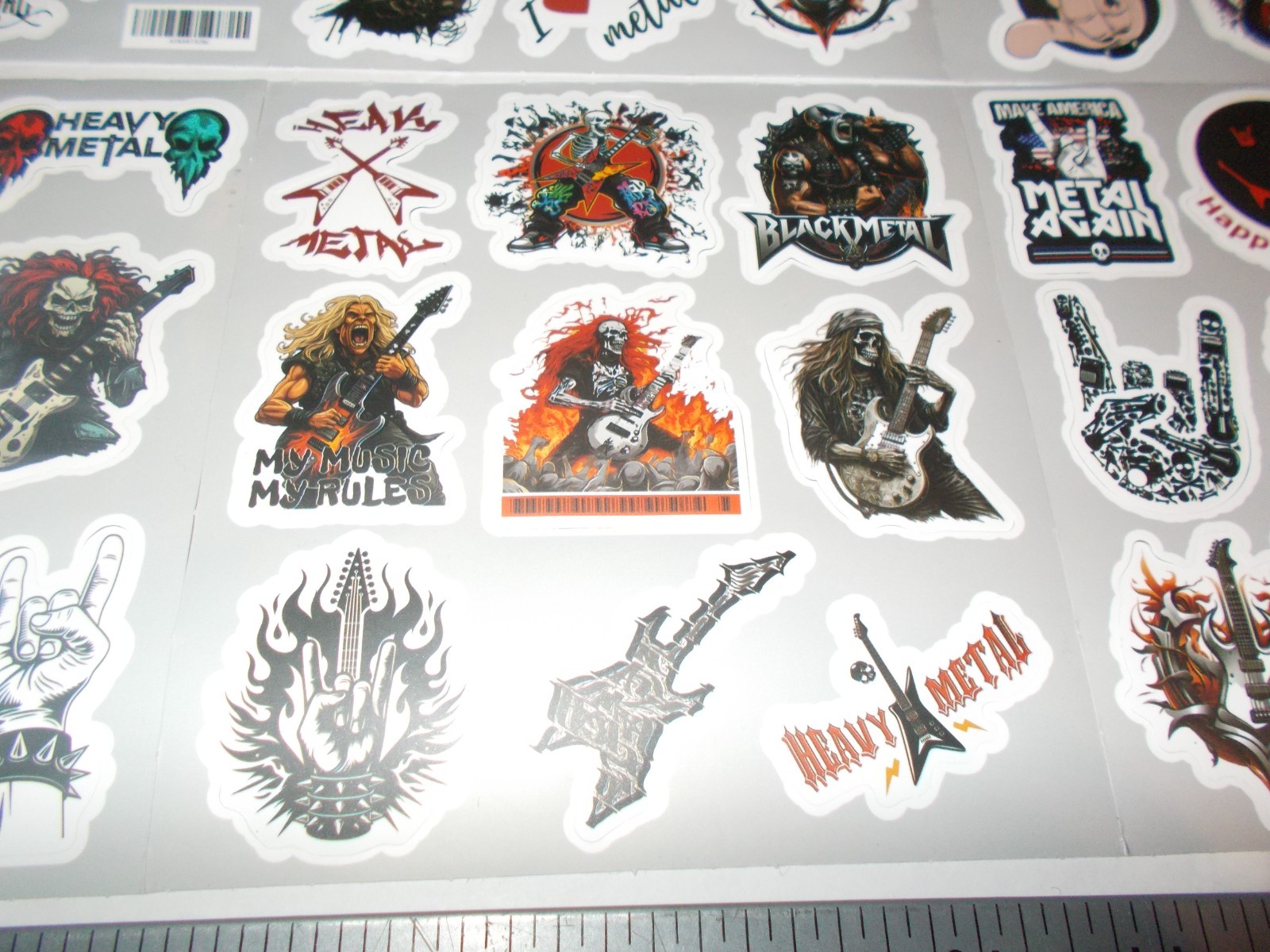 108 Heavy Metal Rock Music Stickers 2 of Each 54 Different Stickers.