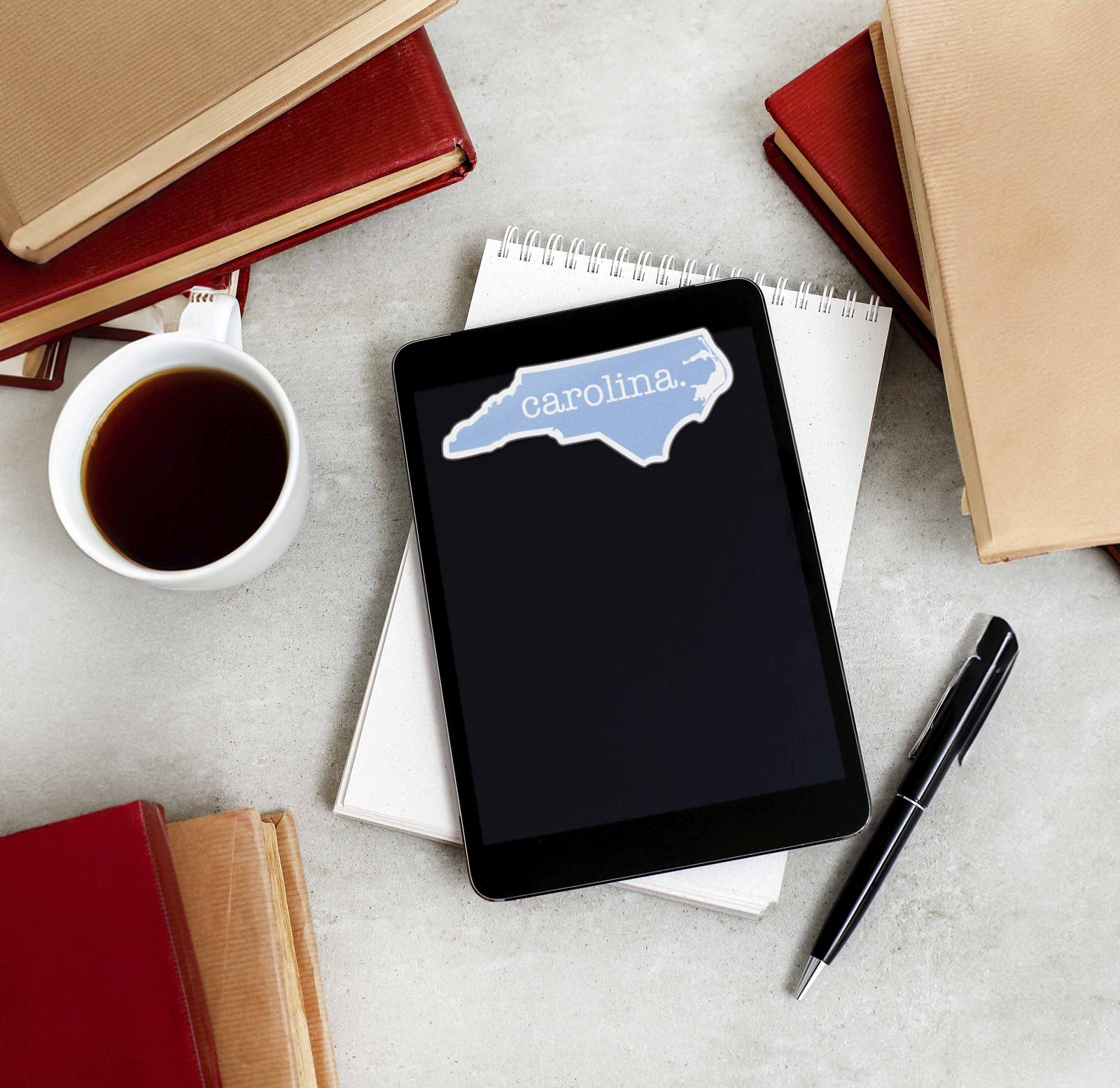 Light Blue North Carolina Sticker – Cute NC Decal