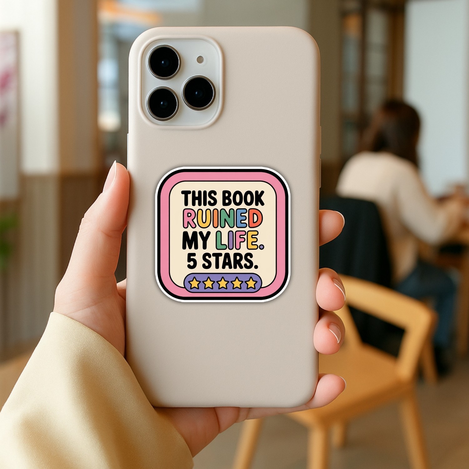 4pcs This Book Ruined My Life Stickers – Funny Bookworm Vinyl Decals