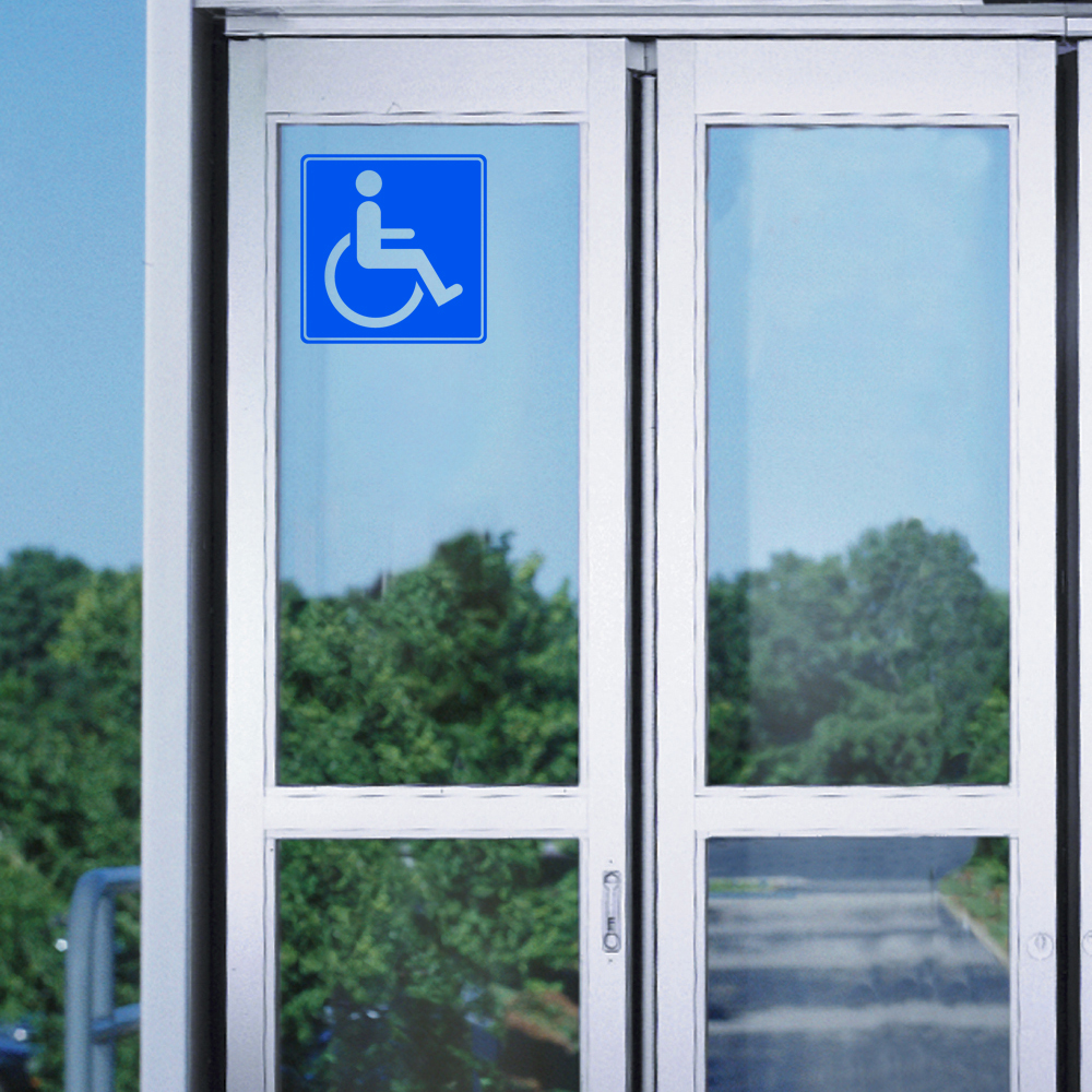 Handicap Wheelchair Accessible Sign Business Store Window Wall Decal Sticker