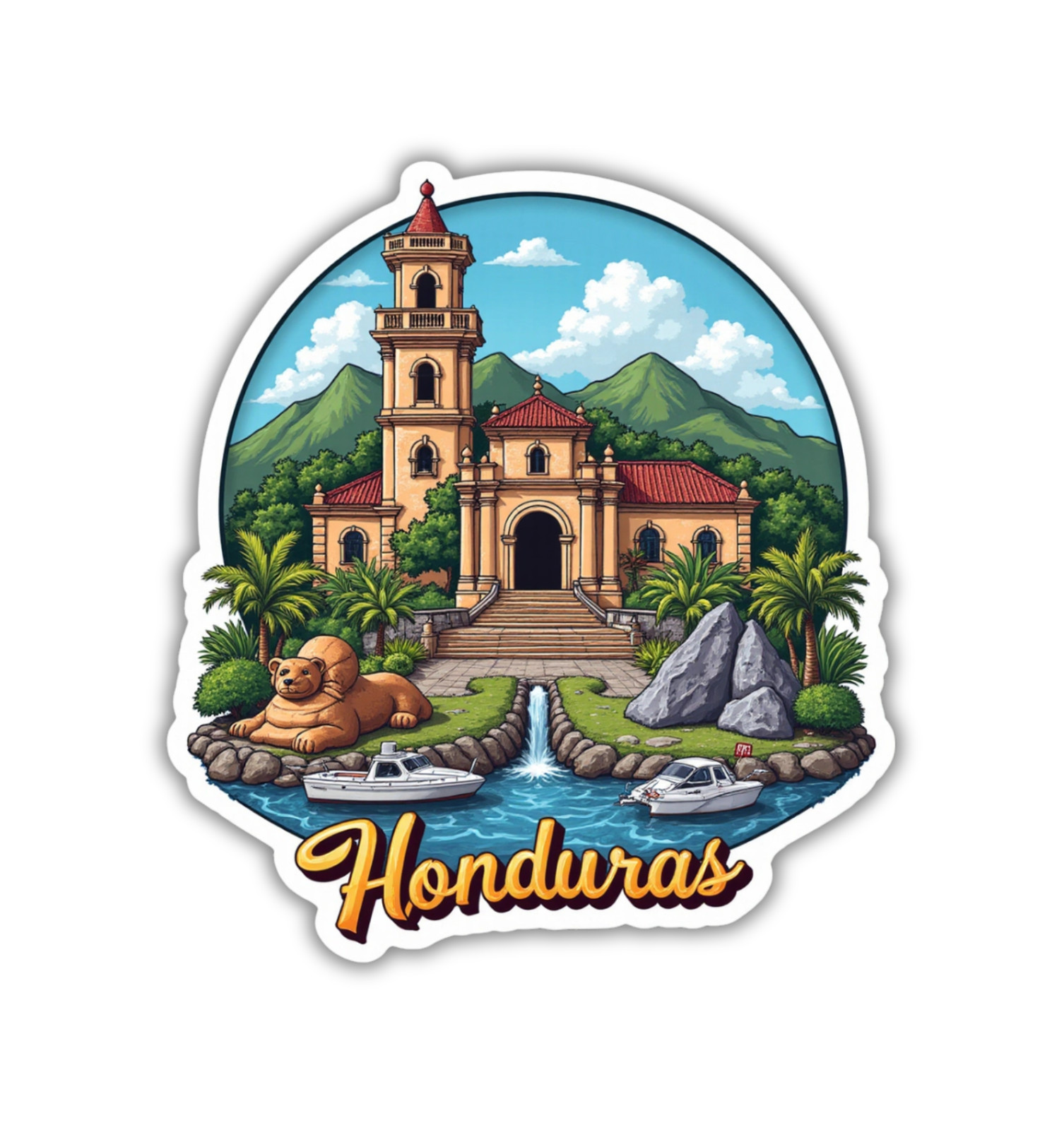 Honduras Fridge Magnet or Laptop Sticker