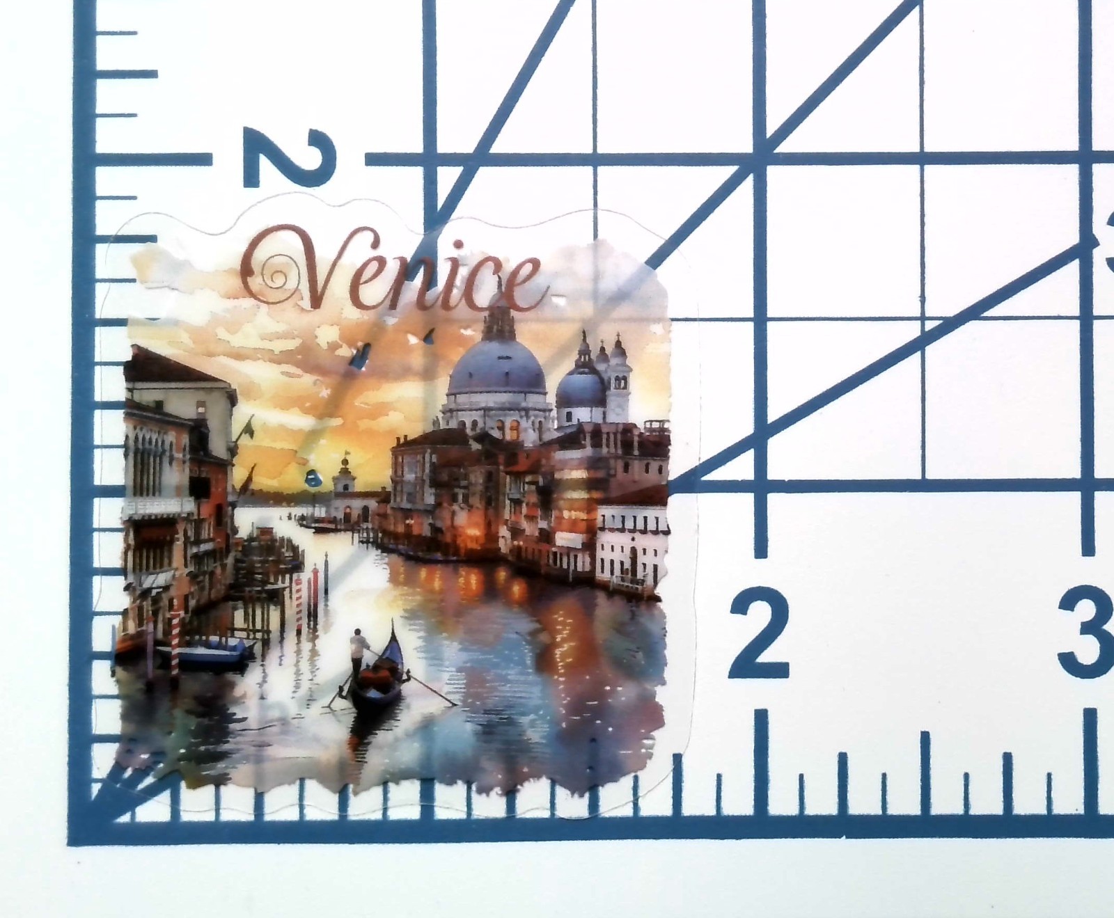 Italy Venice Grand Canal Gondola Die Cut Clear European Vinyl Sticker Decal