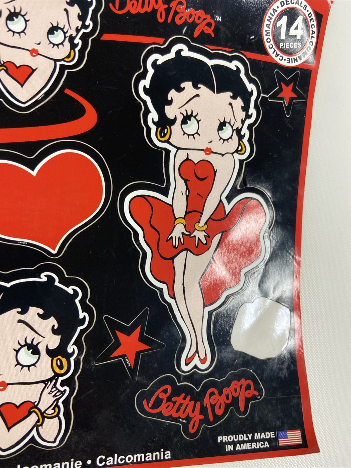 Betty Boop 13 of 14 Piece Decal Kitz 2009 by Chroma Graphics. 8"x6" Card #5332