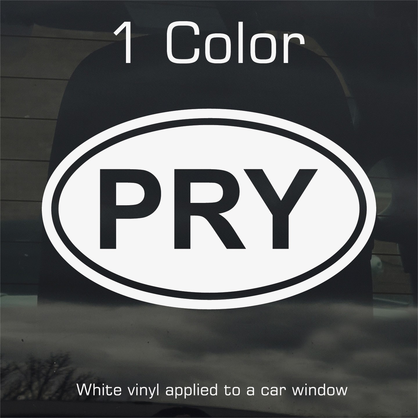 Paraguay PRY Oval Country Code Vinyl Decal Sticker for Car Window Laptop & Gifts