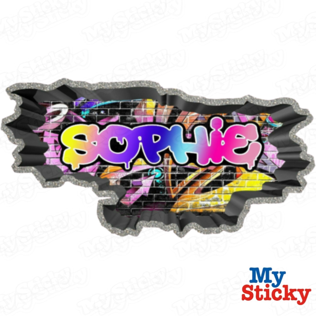 3D Graffiti Name Custom Personalized Vinyl Wall Sticker DIY For Home Decor