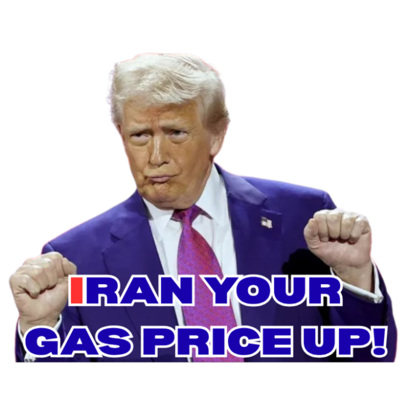 60 Pack Trump Iran Gas Prices Up Stickers, Anti Trump Stickers Waterproof 2"