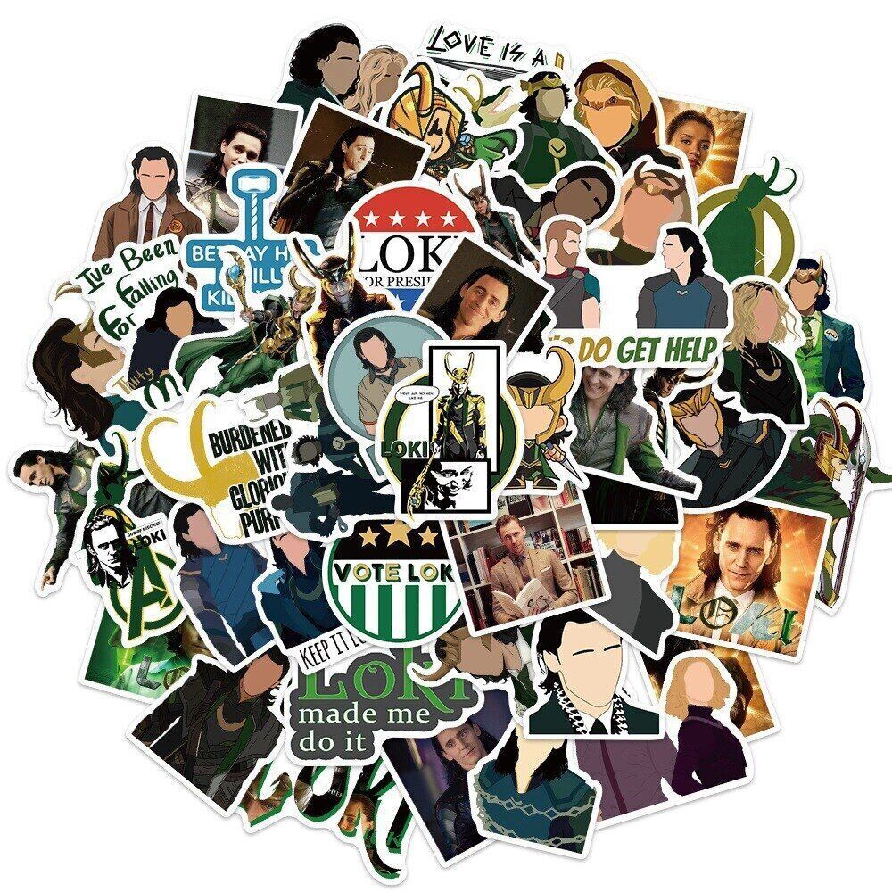 LOKI Vinyl Stickers~TV SHOW Marvel AVENGERS~Waterproof Laptop Skateboard Decals