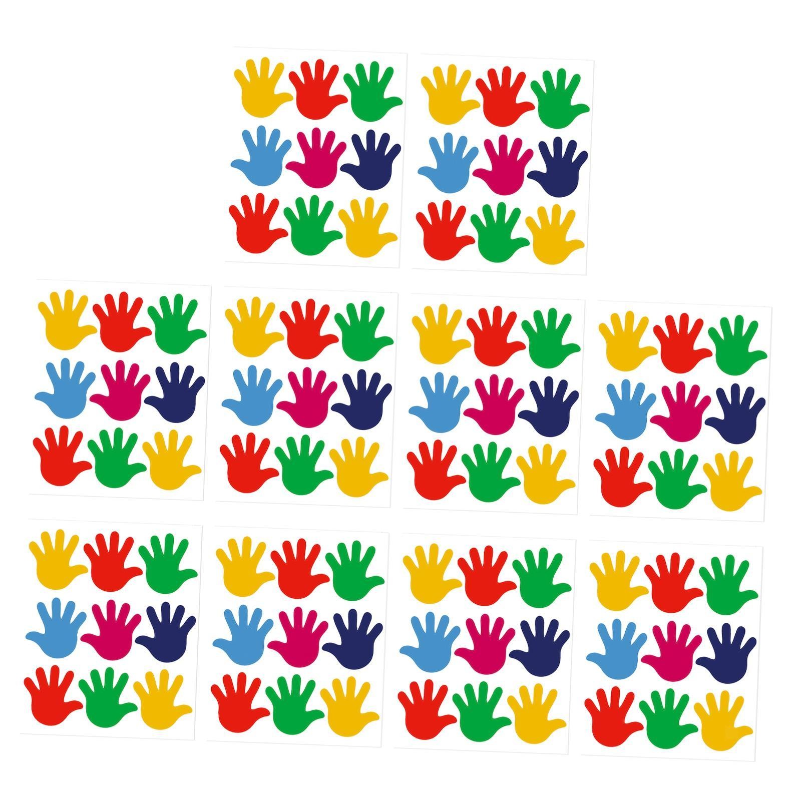 90 Pieces Colorful Handprint DIY Crafts for Envelope Party Supplies Greeting