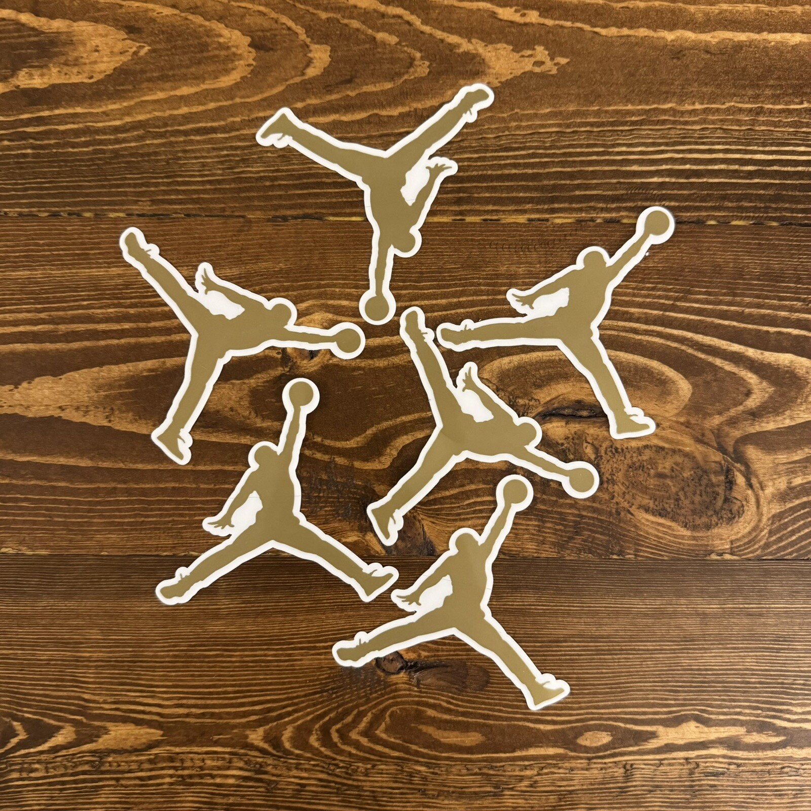 Authentic Air Jordan Jumpman Sticker (3.5" x 3.5") Nike Gold Flight Logo