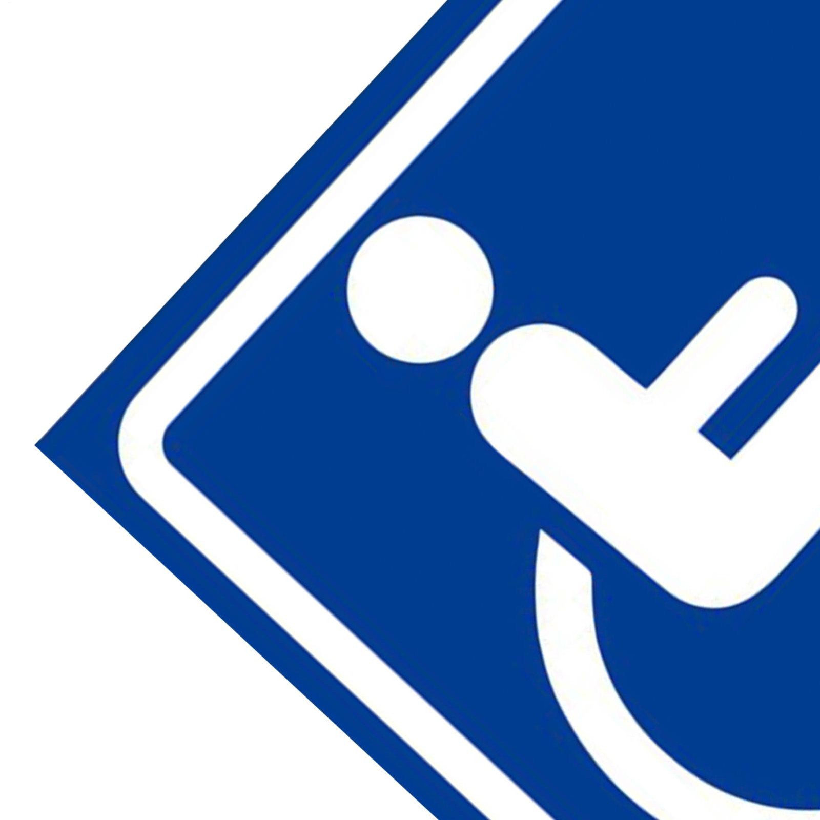Handicap Sticker 4 Pieces 4.72 X 4.72in Waterproof Self-Adhesive Auto