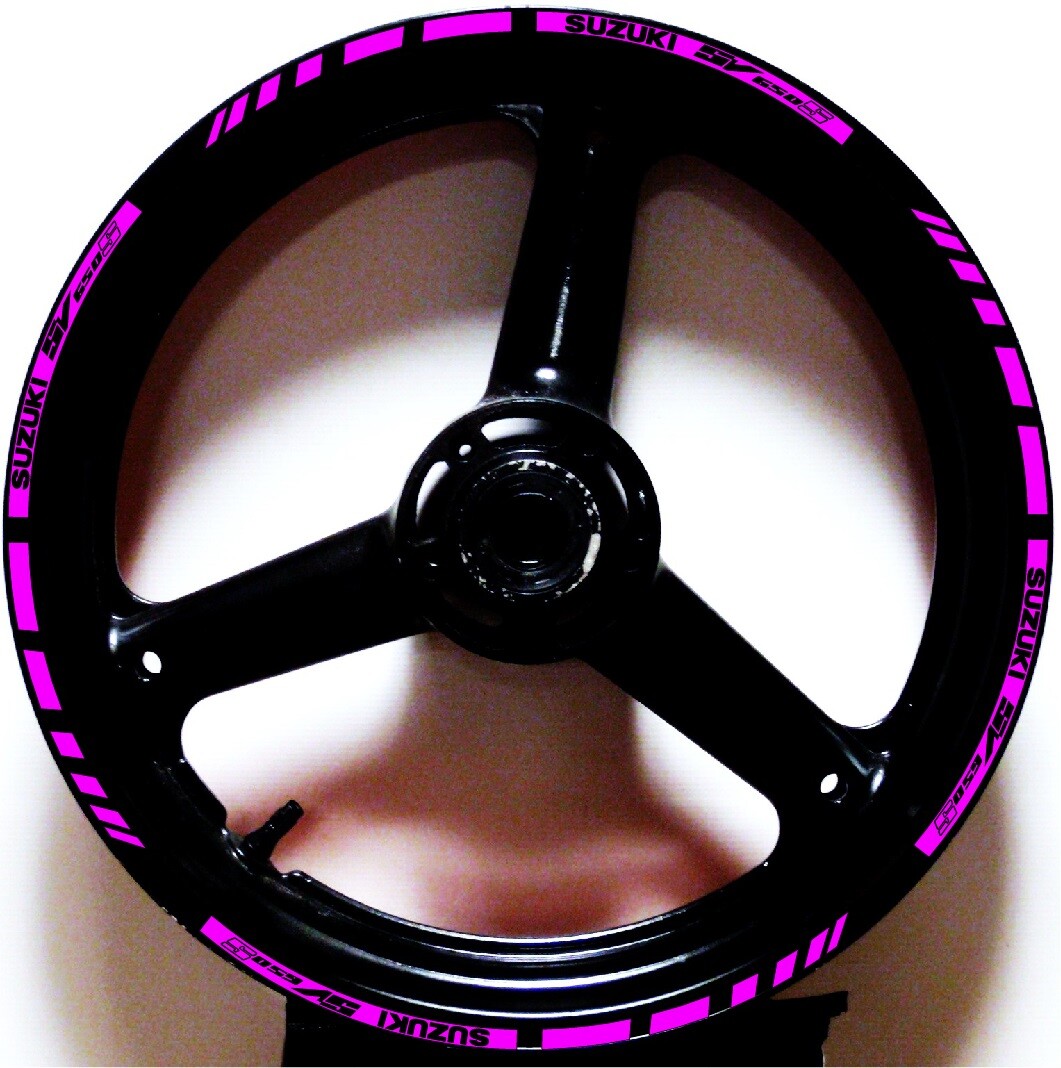 PRINTED CUSTOM GP STYLE 2 TONE RIM STRIPE WHEEL DECAL TAPE STICKER SUZUKI SV650S