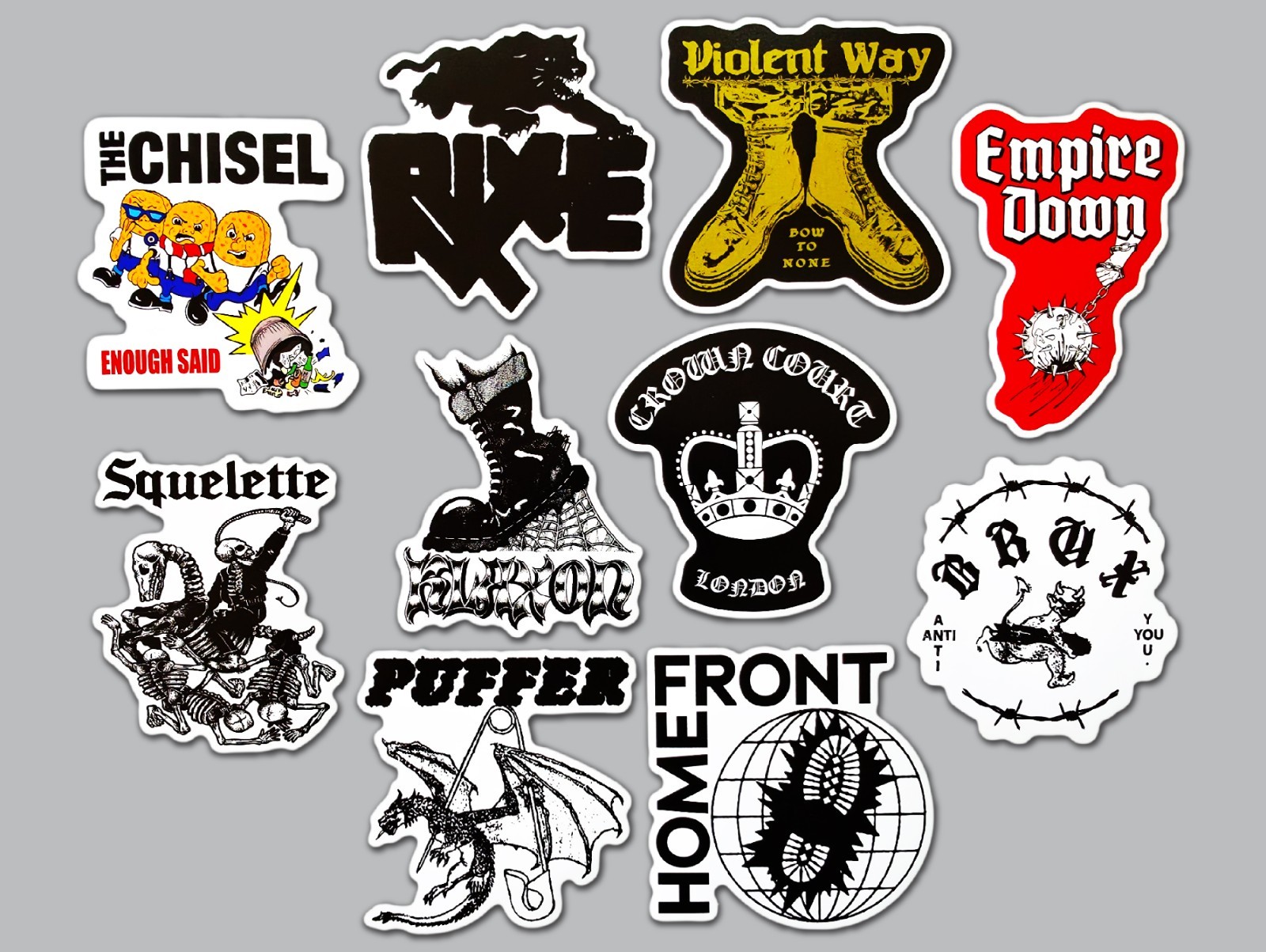 Oi! Street Punk Vinyl Sticker Pack (QTY 10) SET 4 rixe home front chisel klaxon