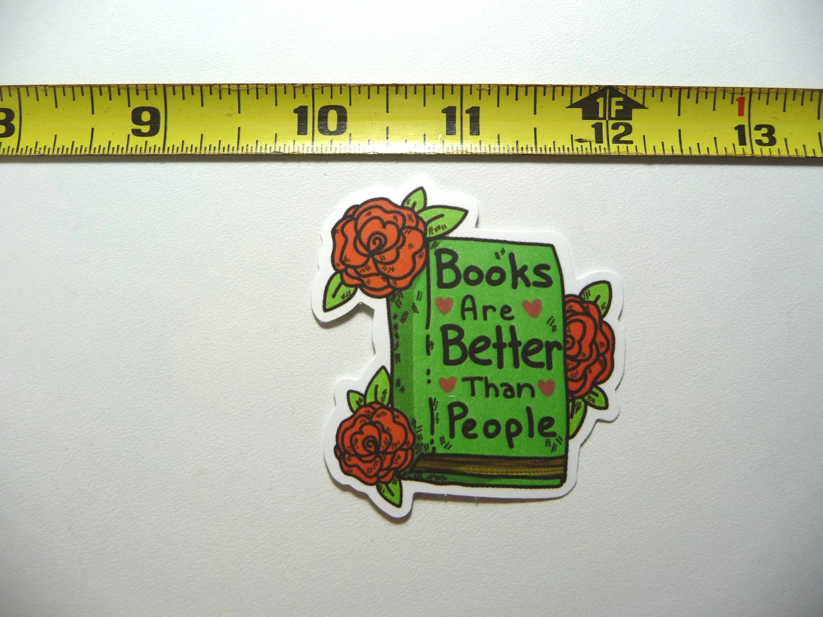 BOOKS ARE BETTER THEN PEOPLE SMALL STICKER DECAL READING NOVEL LIBRARY STORY