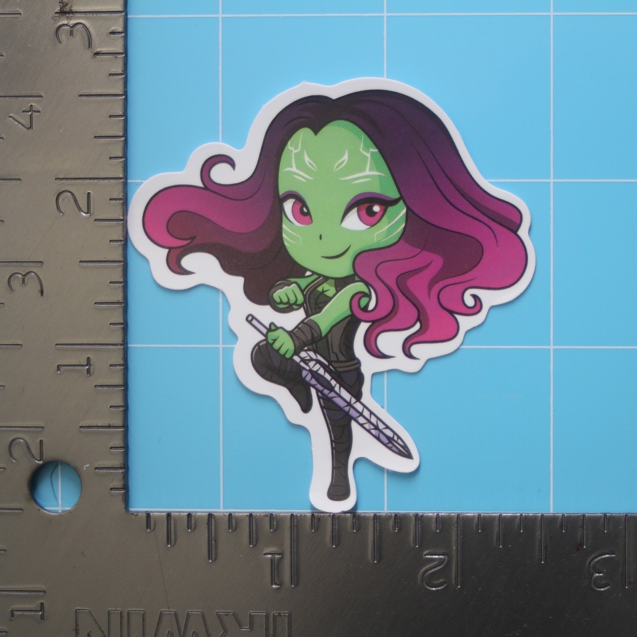 Marvel Universe Sticker (GAMORA) MCU Superheroes, Gloss PVC Decal