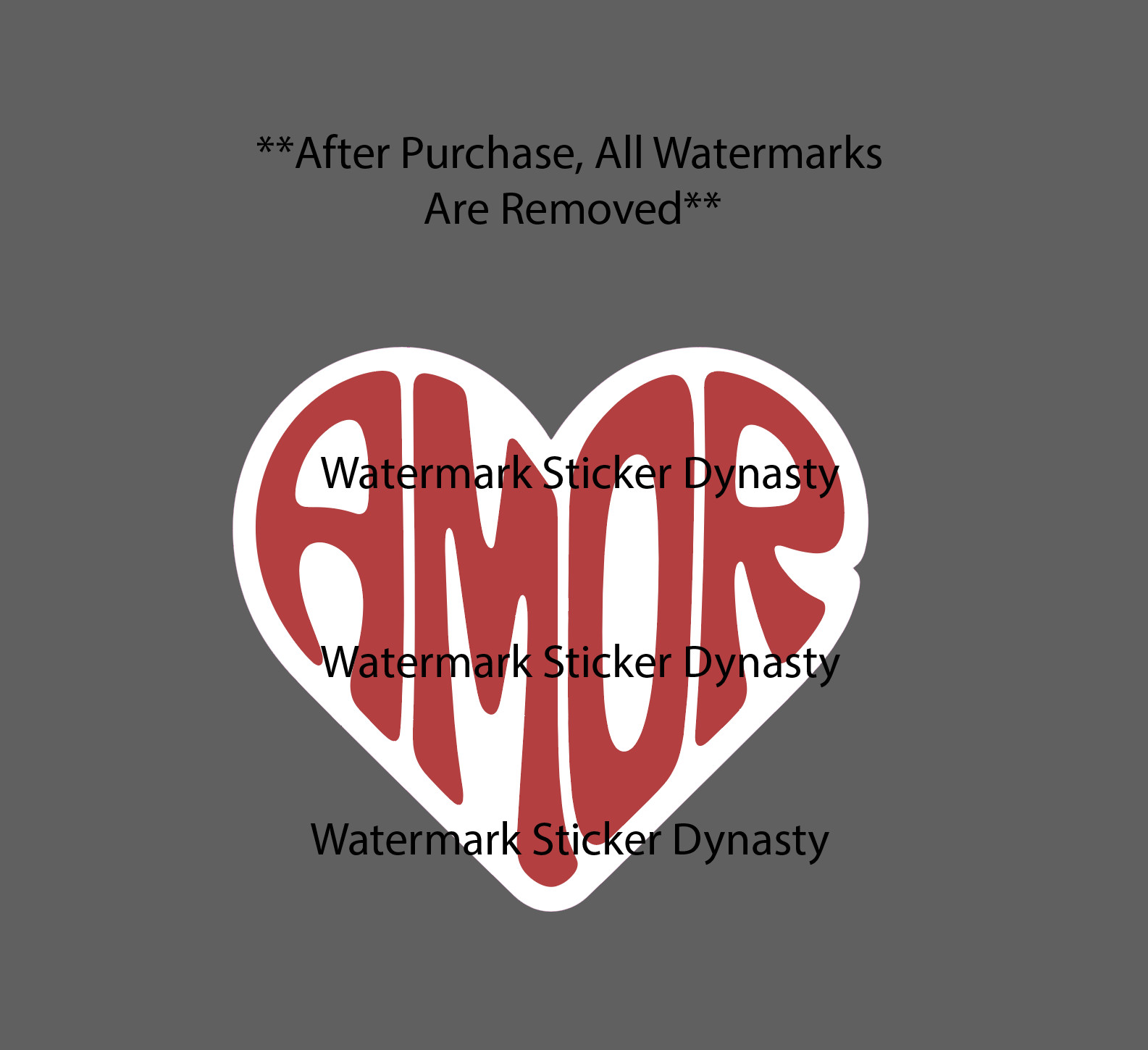 Heart Amor Sticker Waterproof Decal Love Relationship Gift NEW