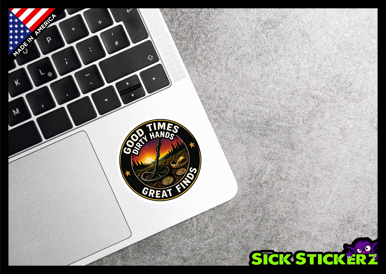 Metal Detector Hobby Sticker Decal Car Truck Window Dirt Fishing Coins Gold