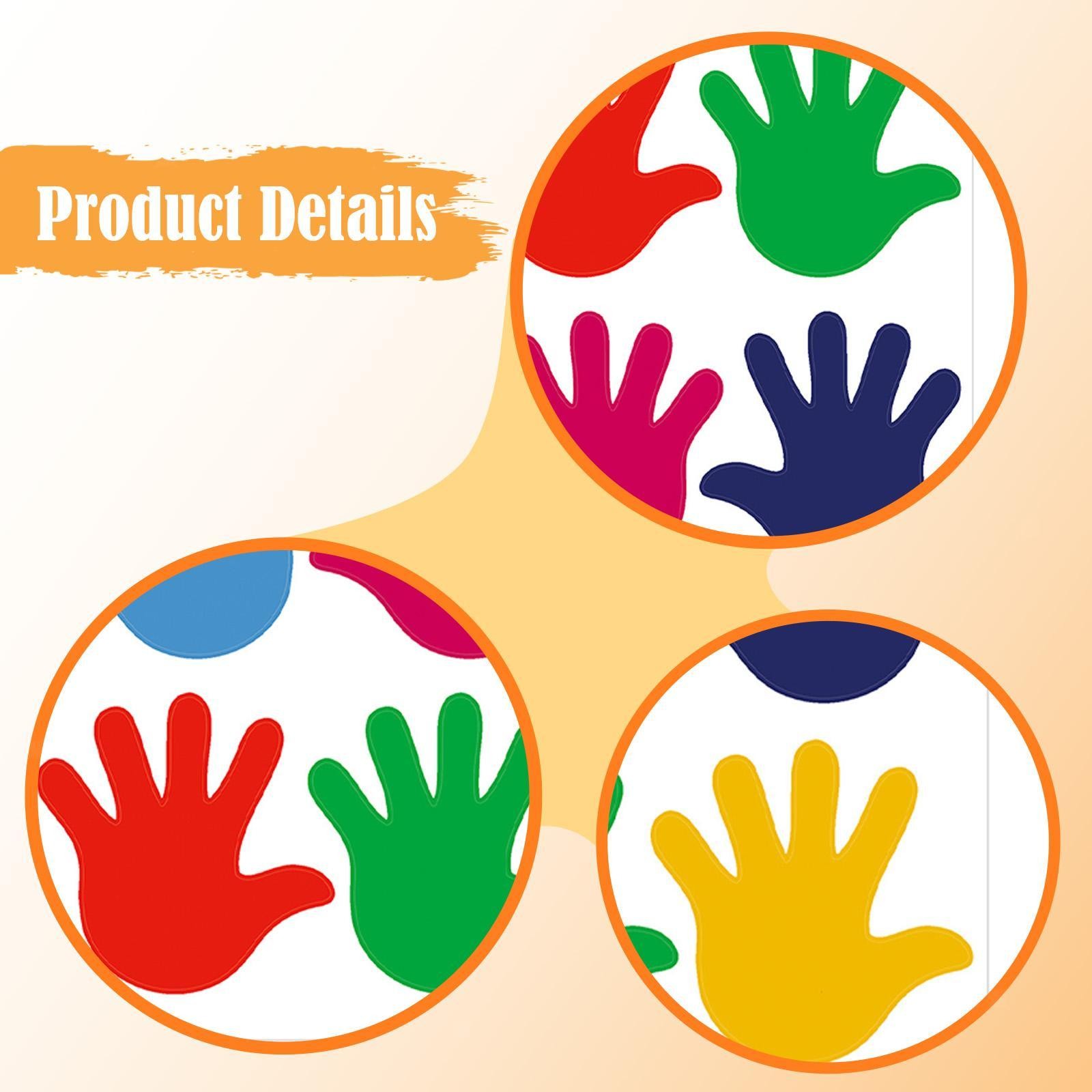 90 Pieces Colorful Handprint DIY Crafts for Envelope Party Supplies Greeting