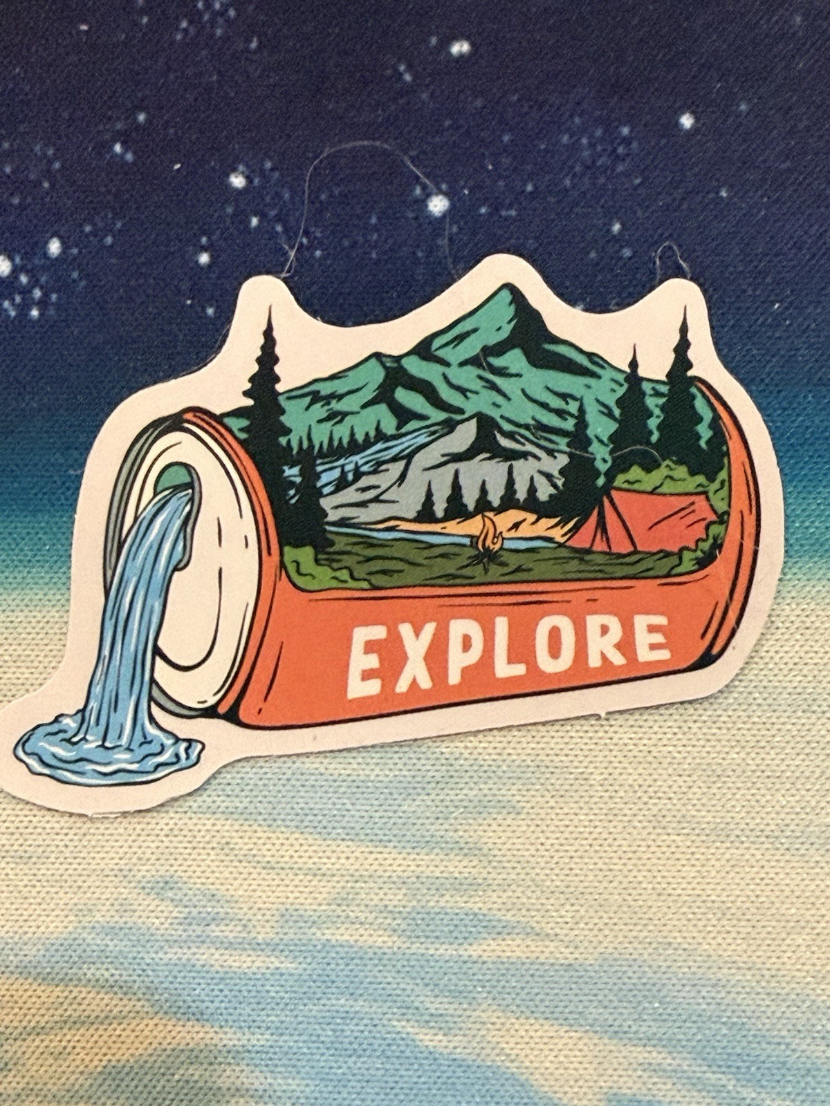 Outdoors Hiking Camping Adventure Nature Mountain Forest Trail Sticker Decal