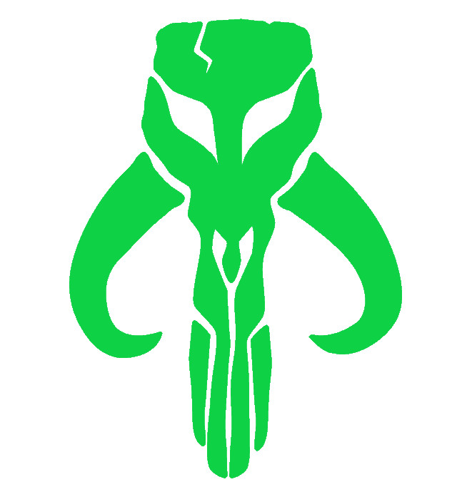 MANDALORIAN MYTHOSAUR SKULL, STAR WARS Decal Stickers for Cars, Windows, Laptops