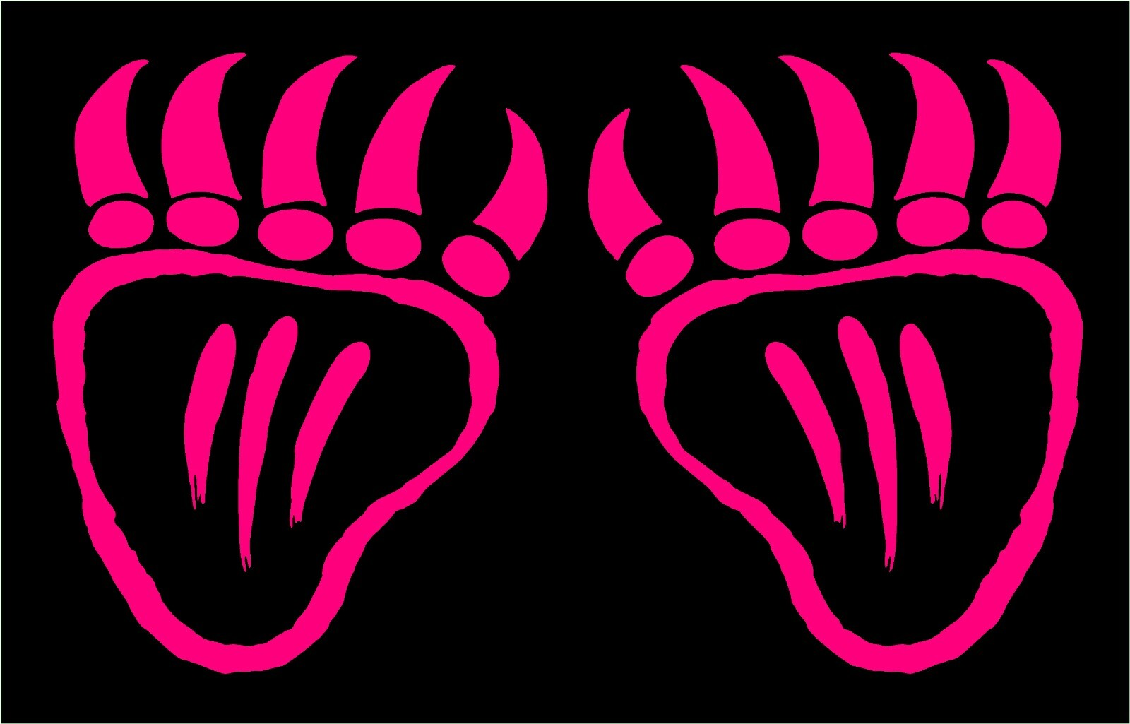 Bear Paws Decal Southwestern Tracks vinyl car window sticker mirrored image