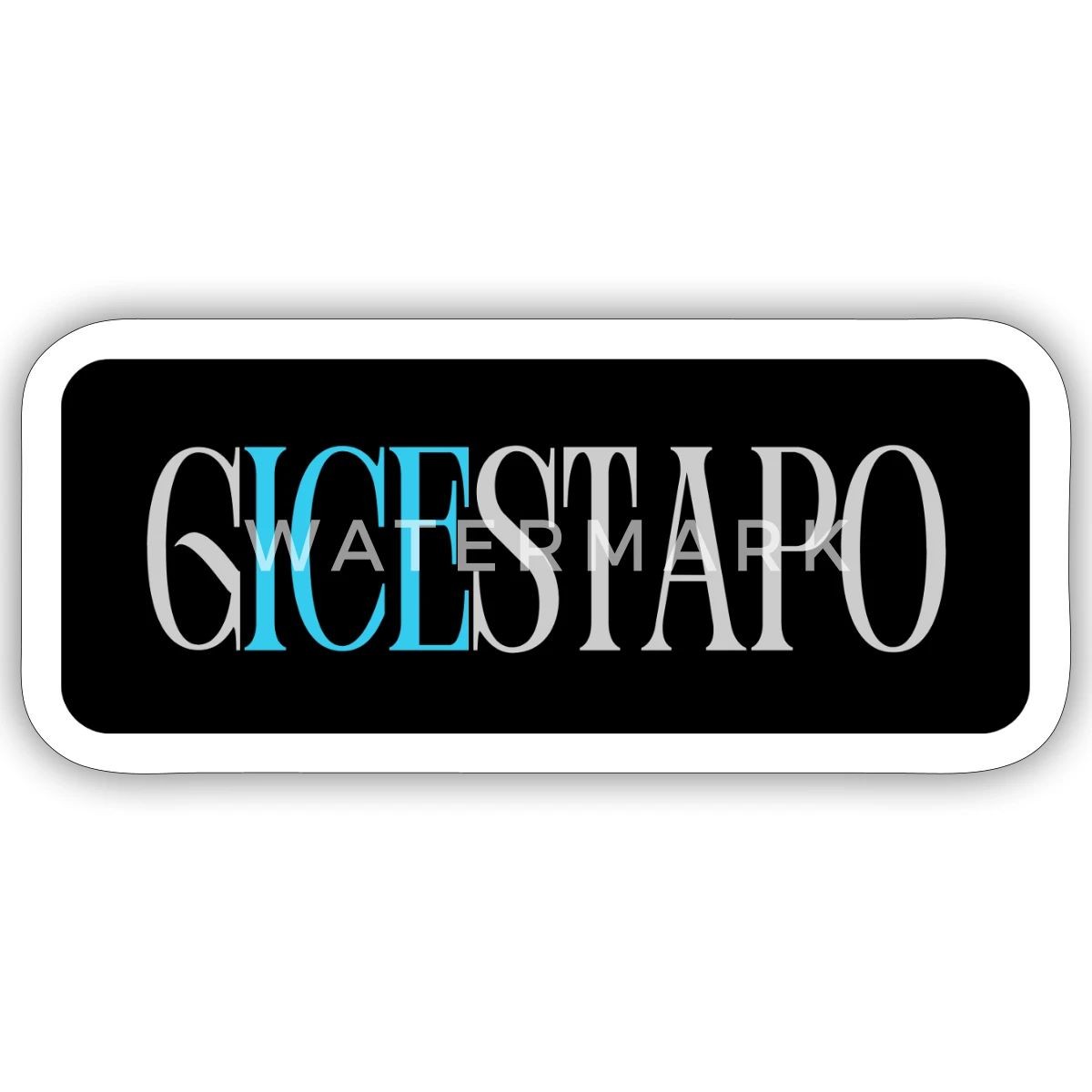 ICE Gestapo Anti-Fascist Political Protest Sticker, max. 4 x 4"