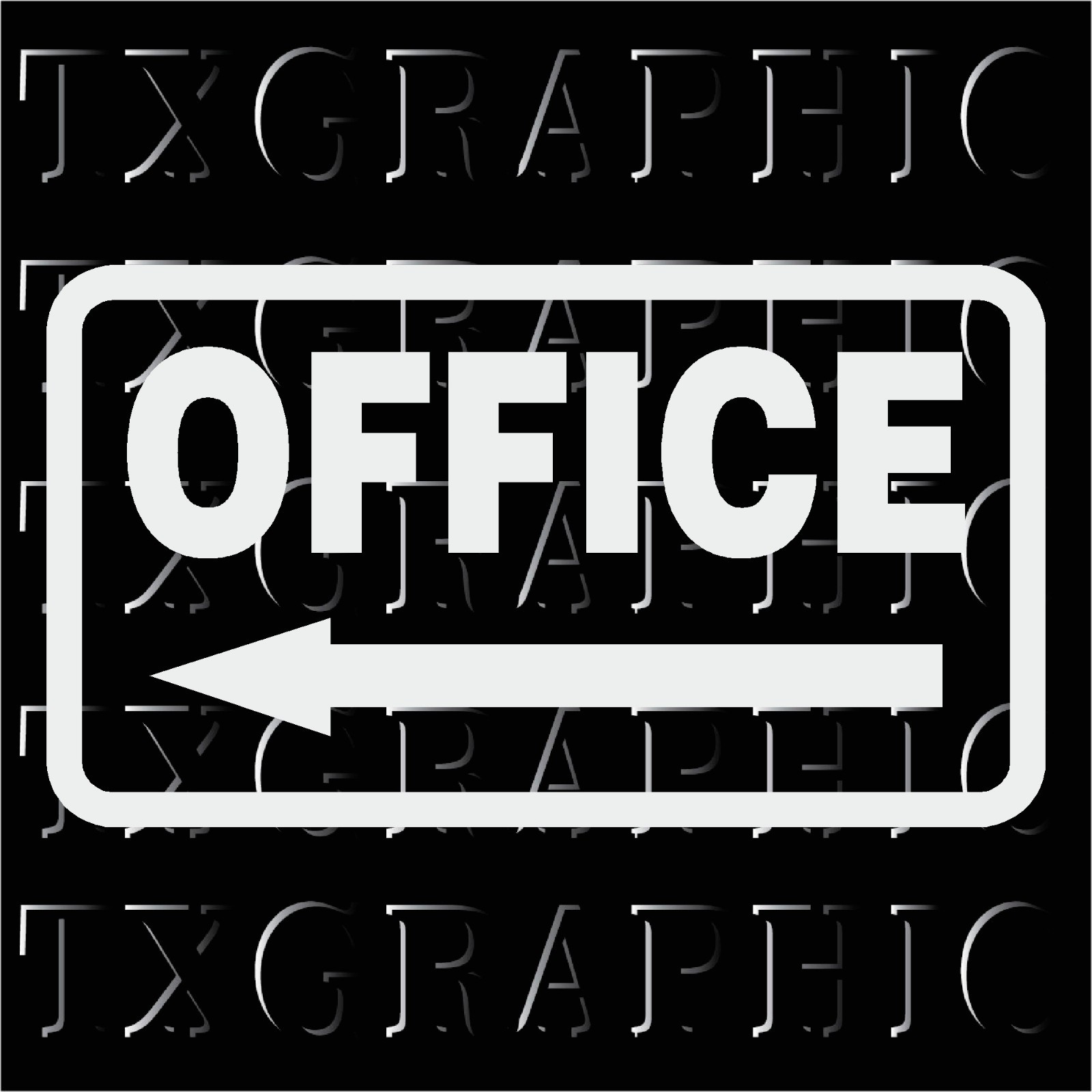 Office Direction Vinly Decal Business Sign Office Sign Door Window Wall