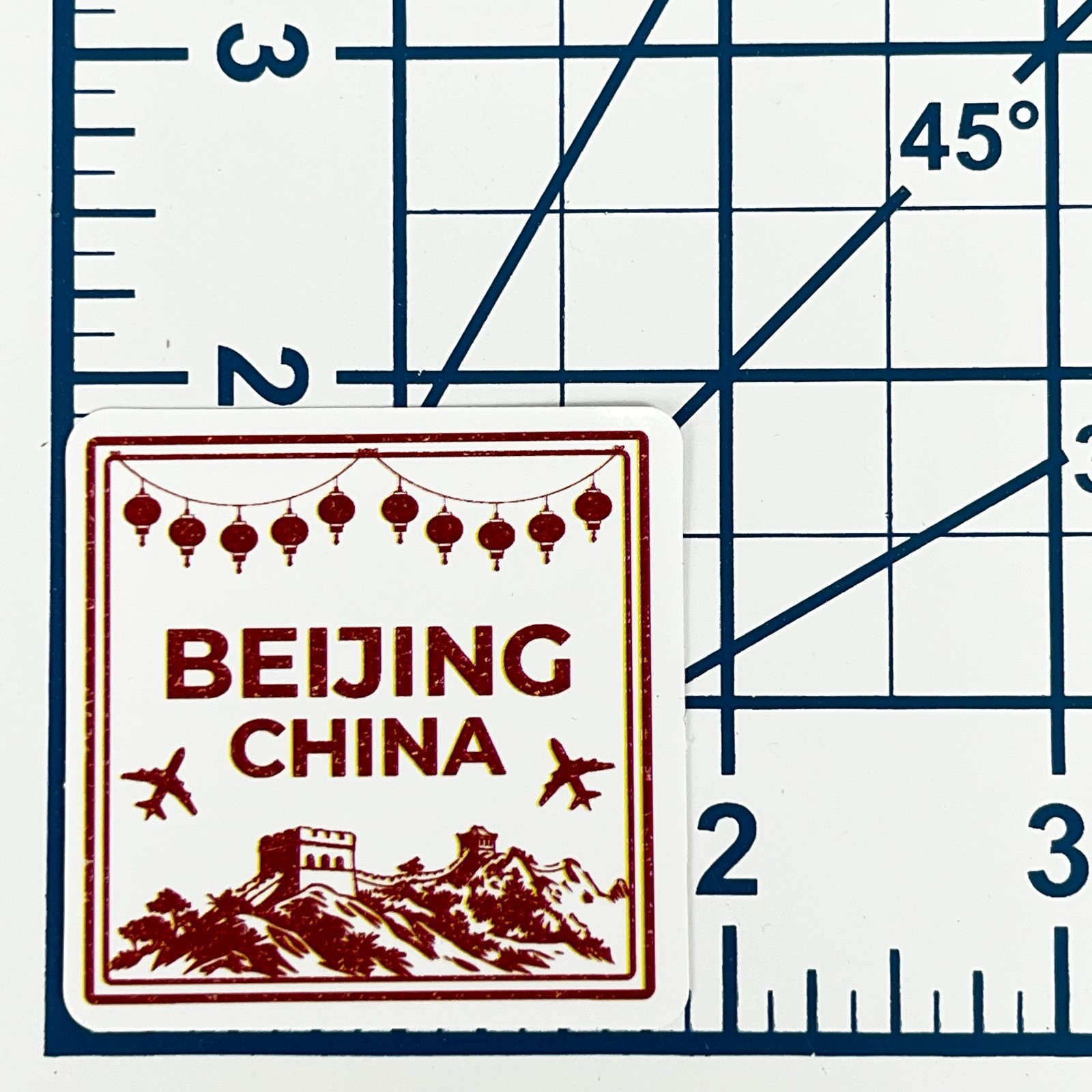 Beijing China Vinyl Sticker Great Wall Travel Souvenir Laptop Graphic Gift Art