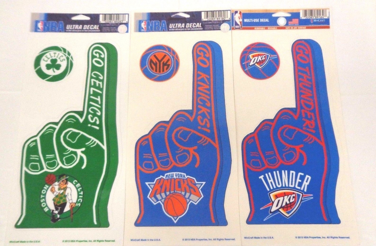 Licensed NBA Multi Use Decals Removable Reusable Sticker 4.25" x 9.5"