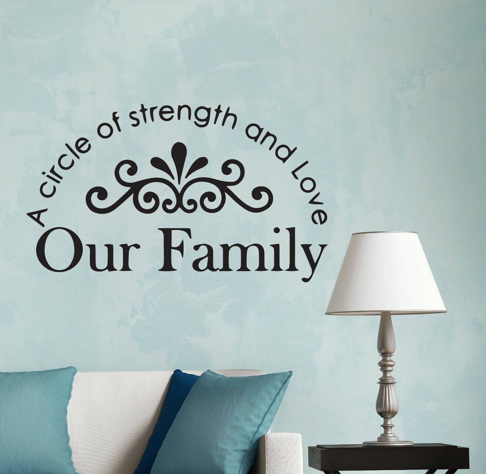 Wall Decal Family Home Motivational Phrase Interior Vinyl Decor Black gz544