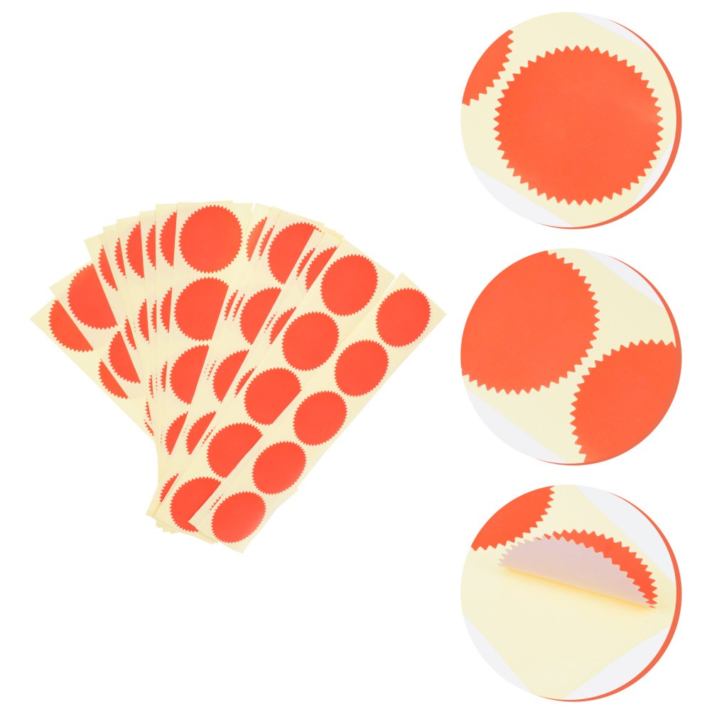 100 Pcs Gear Shape Seal Stickers Envelope Seal Certificate Files Stamp Stickers