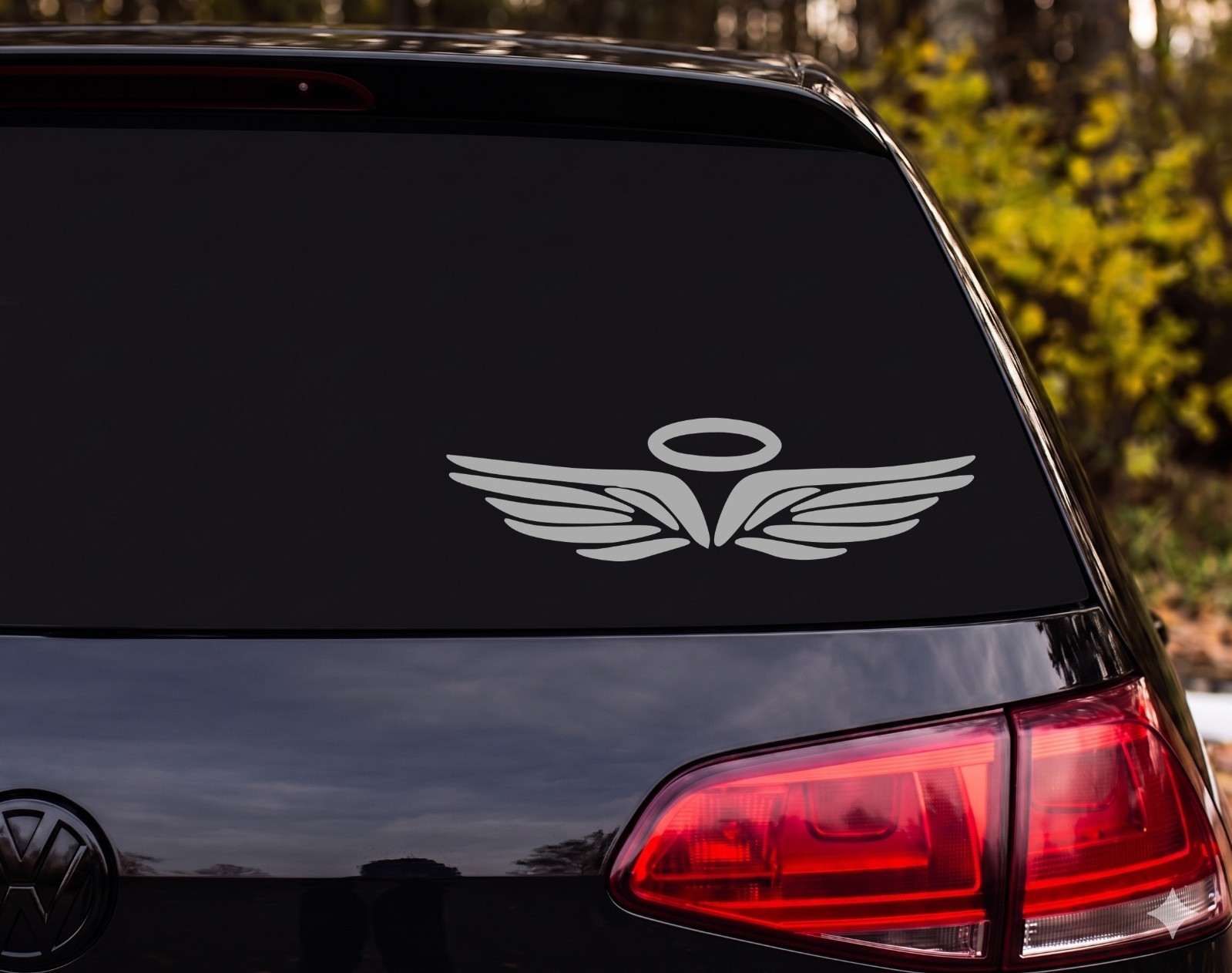 Angel Wings Halo Die Cut Vinyl Decal Custom Car Laptop | Memorial Gift